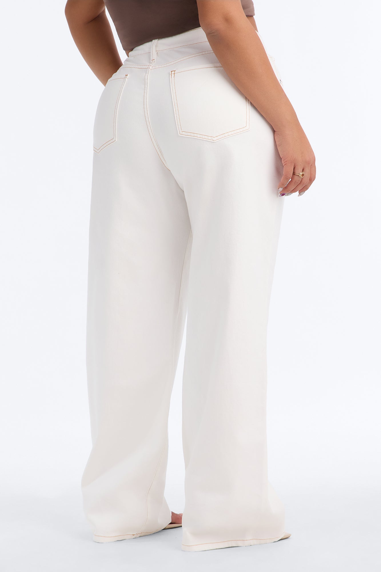 Rockaway High Rise Wide Leg Jeans - Ivory