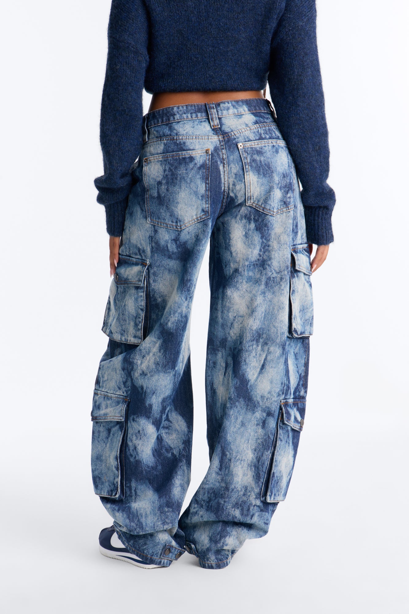La Brea Baggy Cargo Jeans - Blue/combo