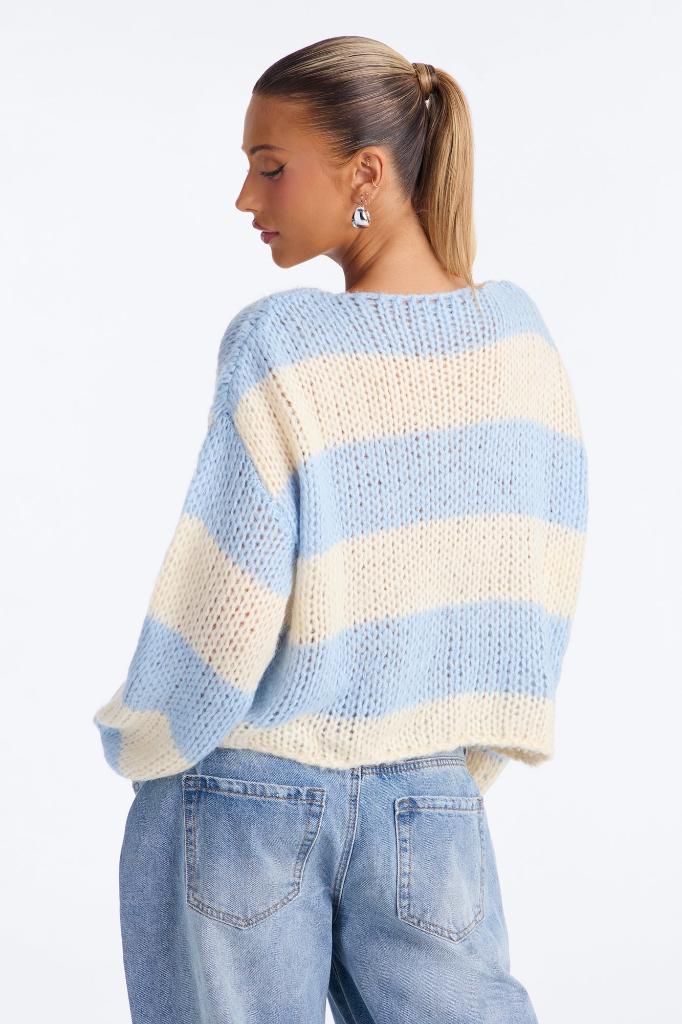 Feeling Extra Soft Striped Sweater - Blue/combo