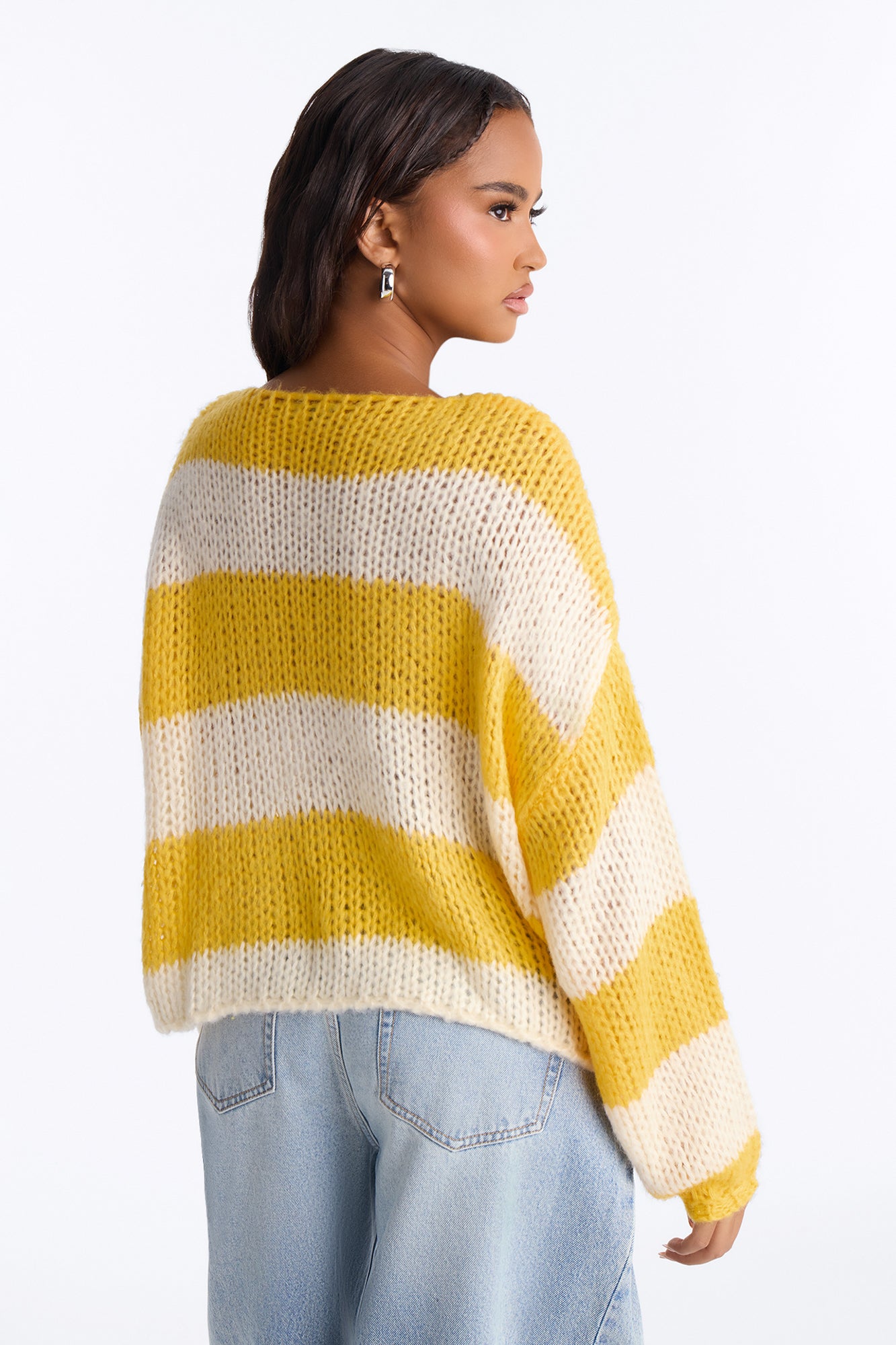 Feeling Extra Soft Striped Sweater - Butter Yellow
