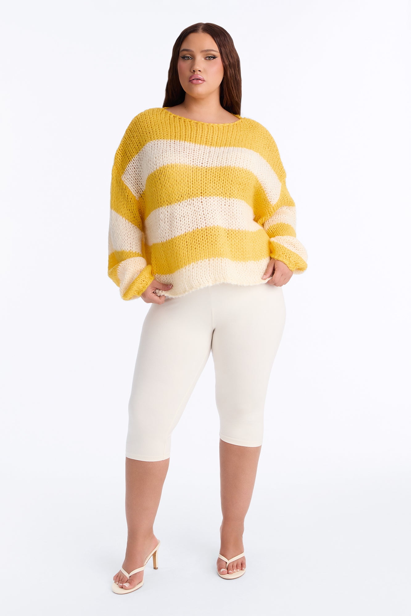 Feeling Extra Soft Striped Sweater - Butter Yellow