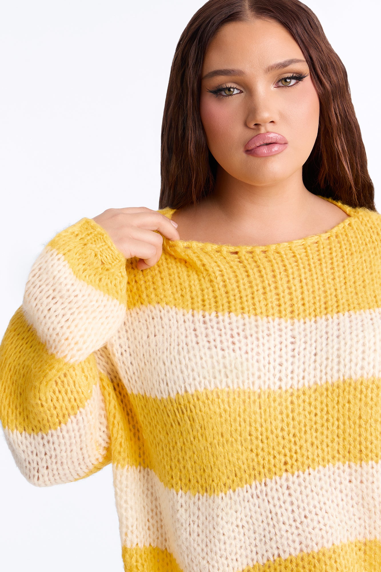Feeling Extra Soft Striped Sweater - Butter Yellow