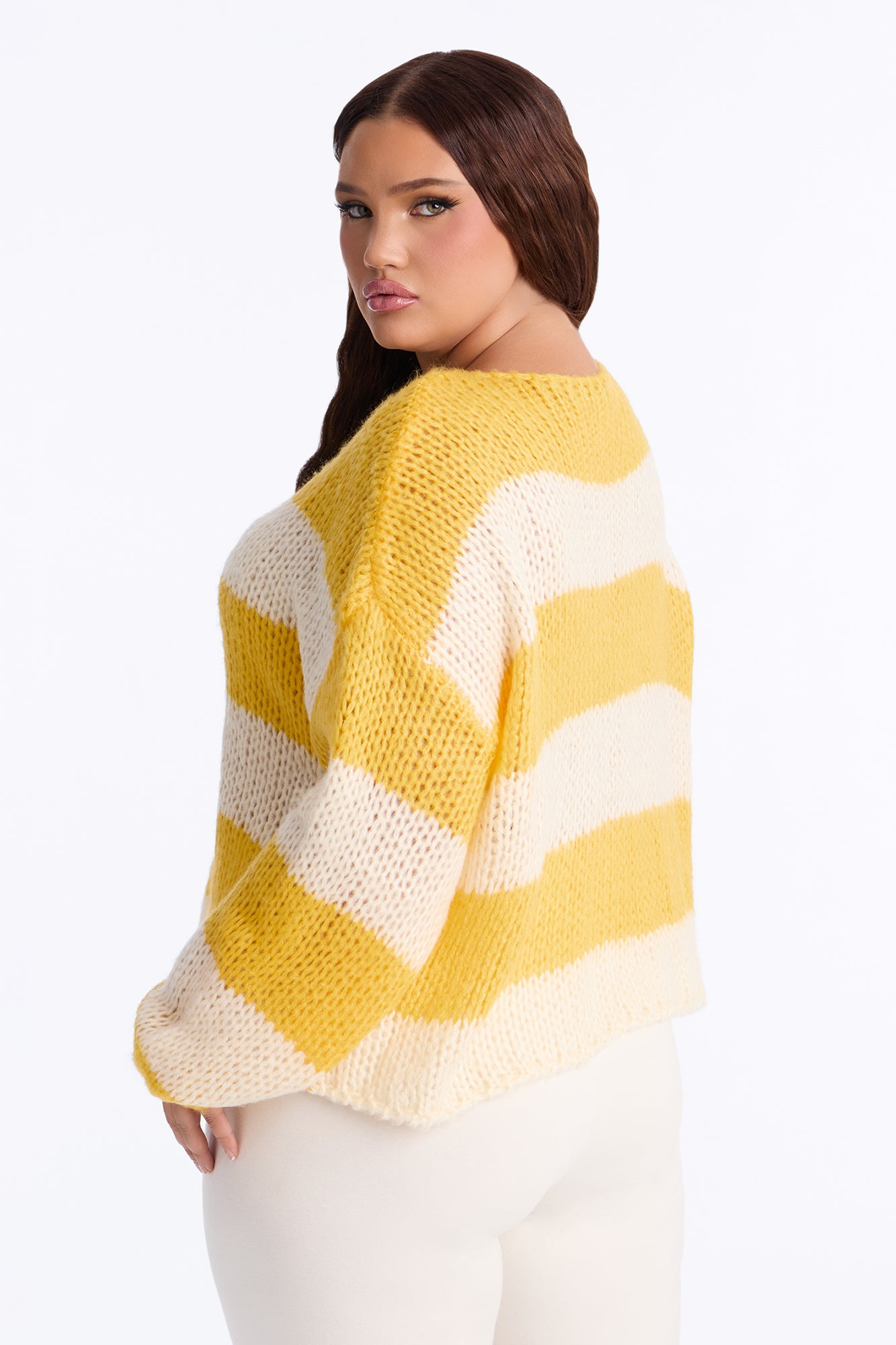 Feeling Extra Soft Striped Sweater - Butter Yellow