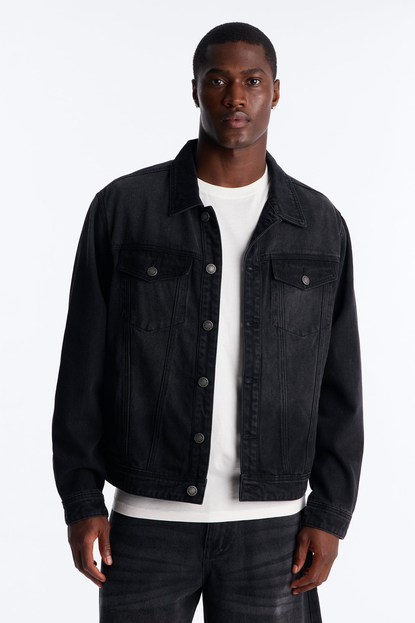 Essential Denim Trucker Jacket - Black Wash