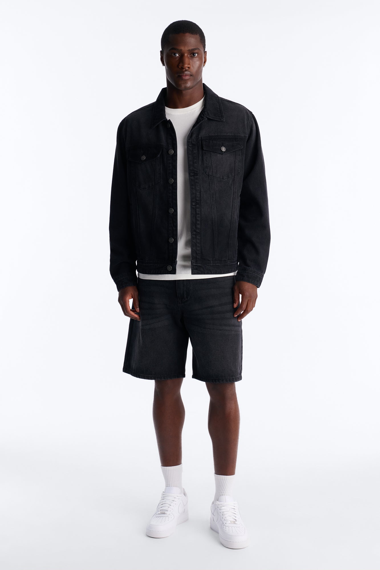 Essential Denim Trucker Jacket - Black Wash
