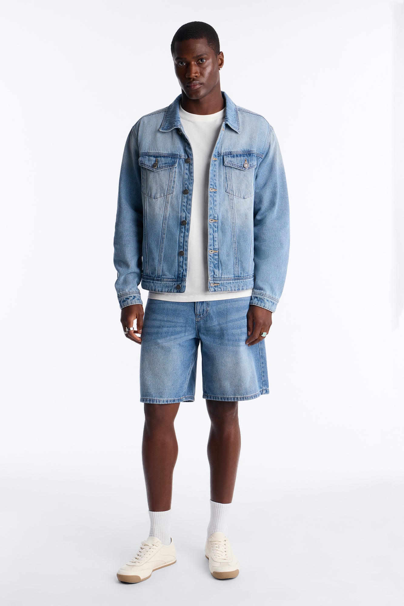Essential Denim Trucker Jacket - Medium Blue Wash