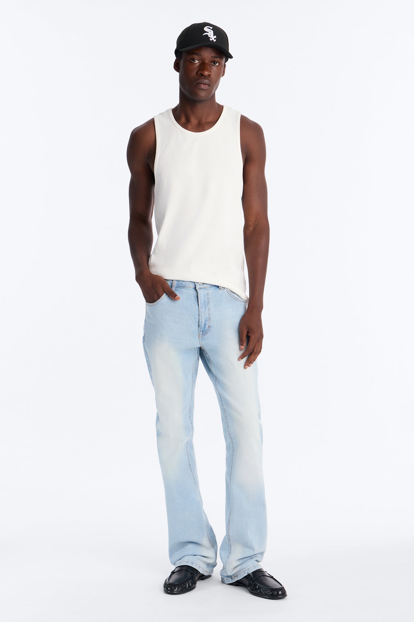 Essential Stacked Skinny Flare Stretch Jean - Light Wash