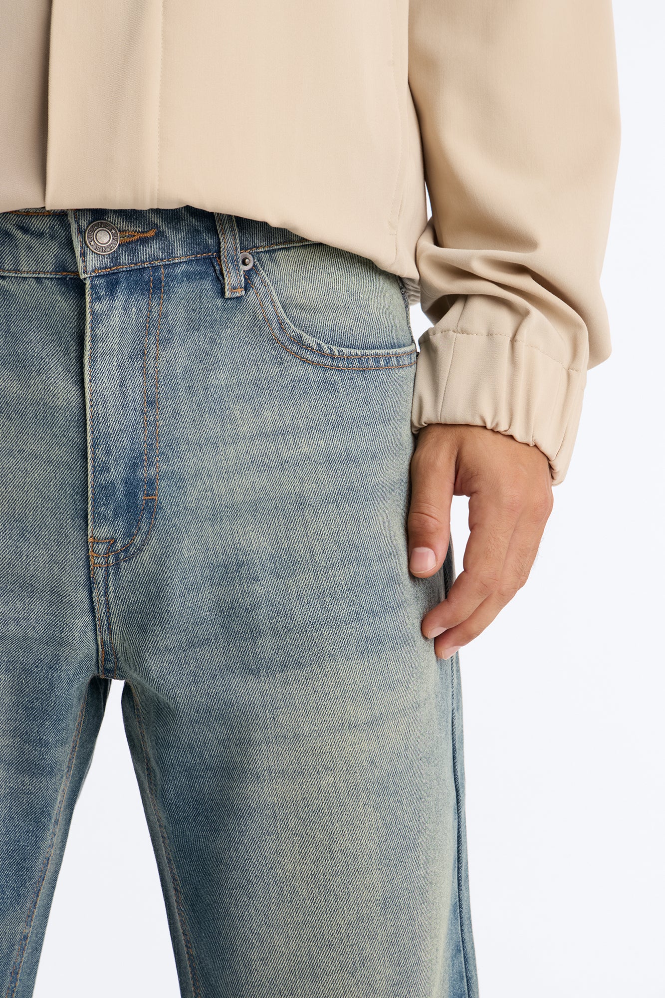 Essential Straight Rigid Jean - Vintage Blue Wash