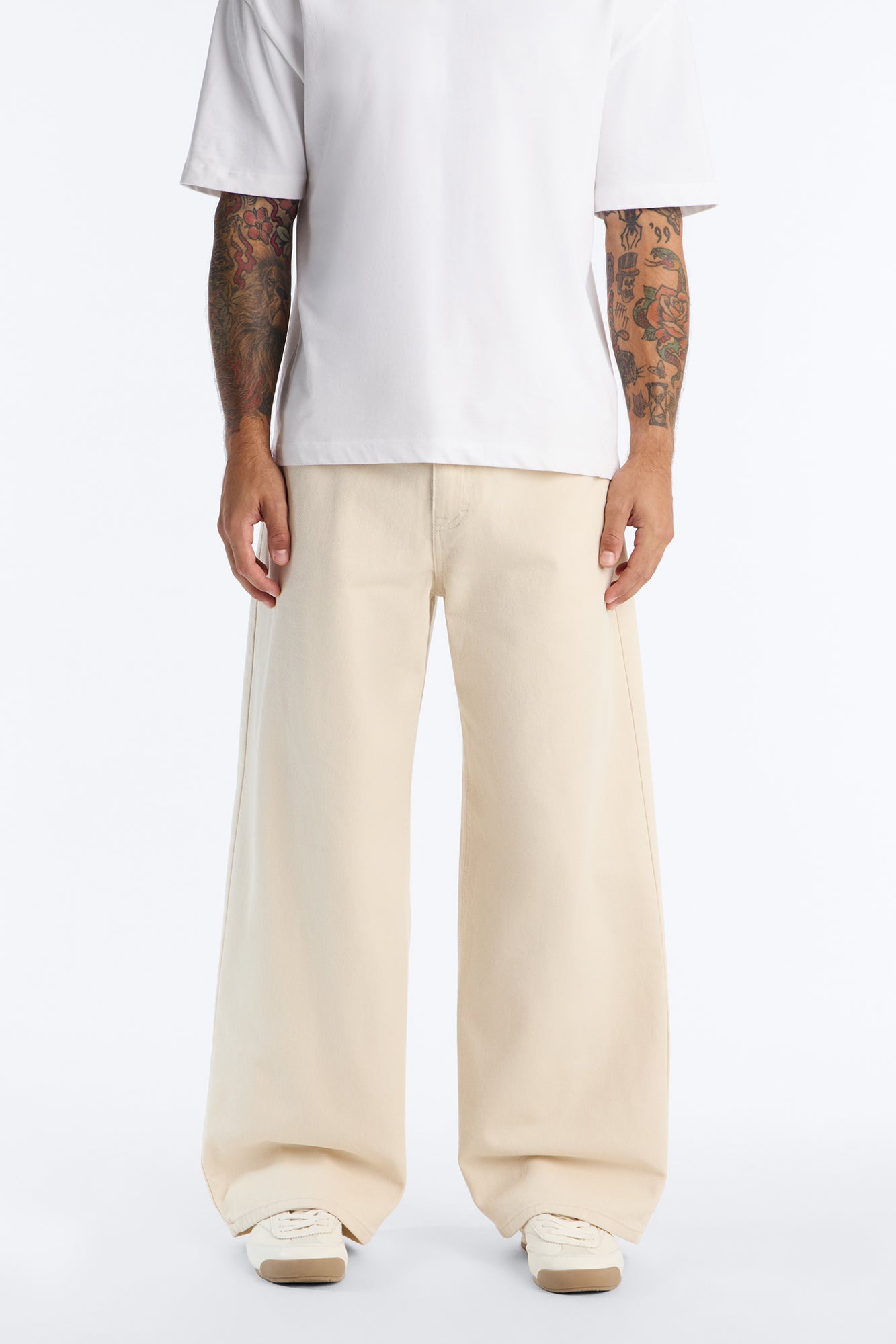Essential Baggy Rigid Jean - Cream