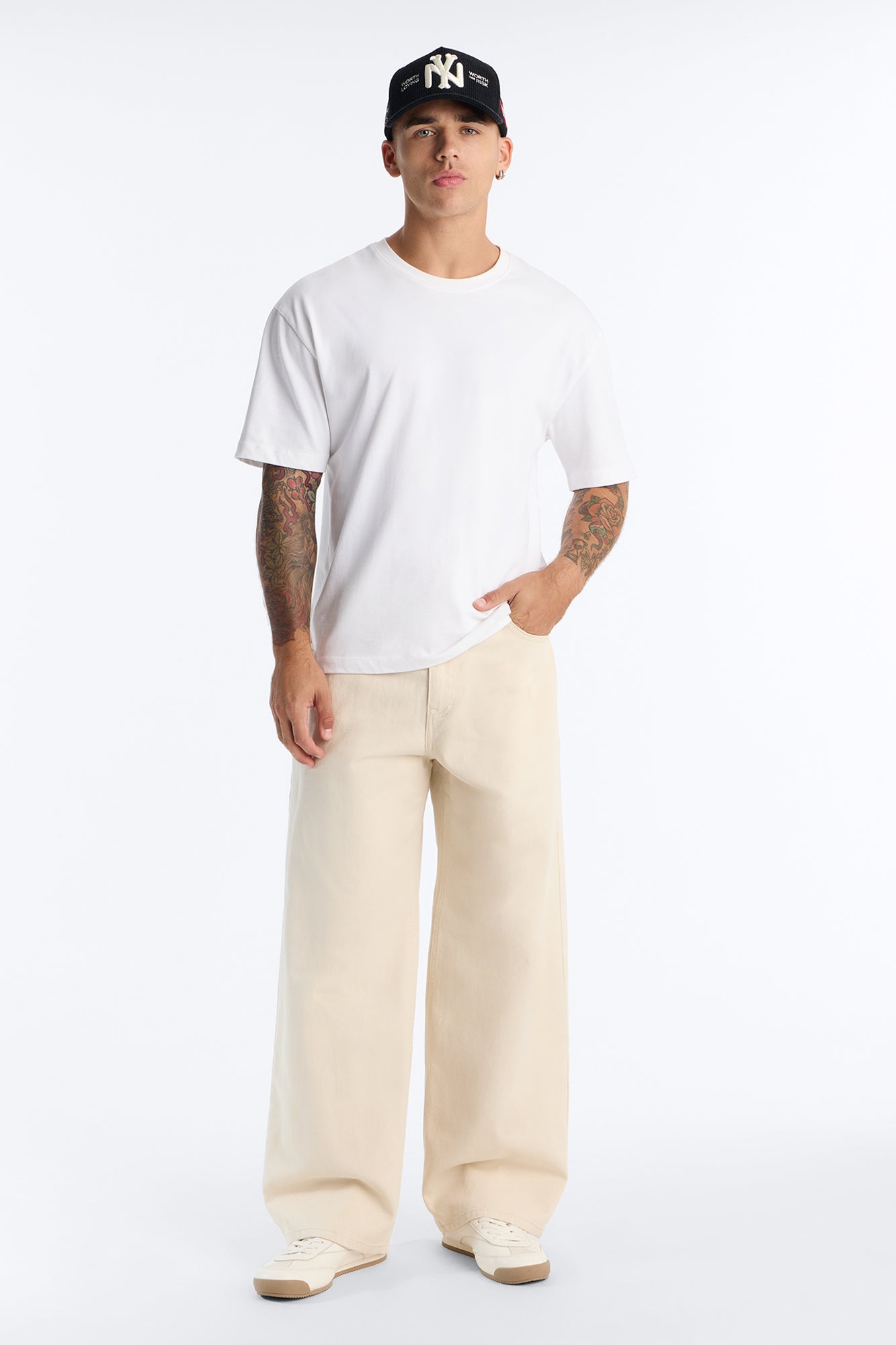 Essential Baggy Rigid Jean - Cream