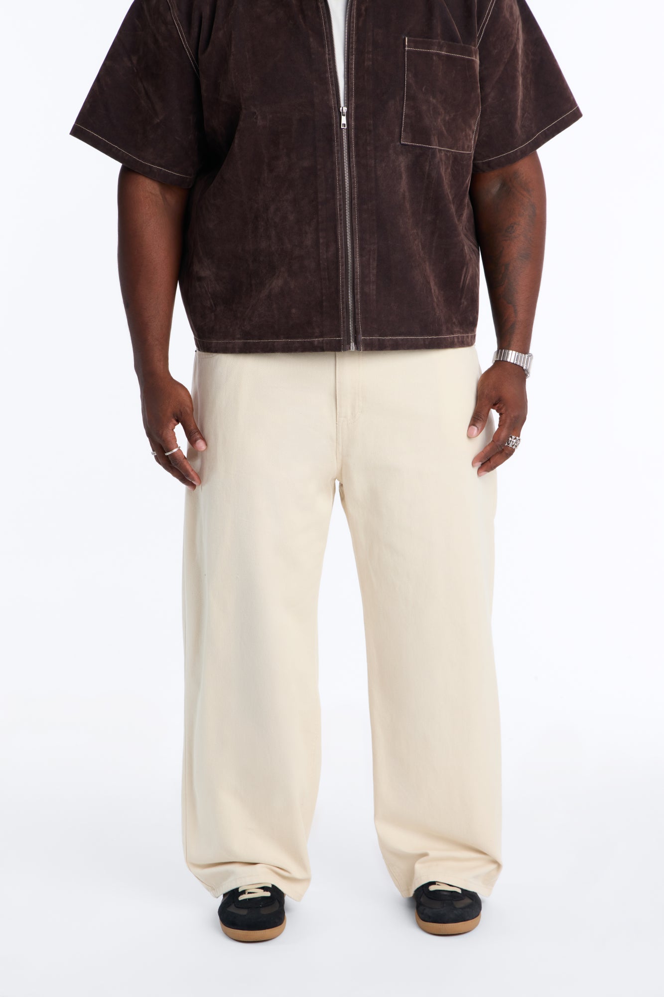 Essential Baggy Rigid Jean - Cream