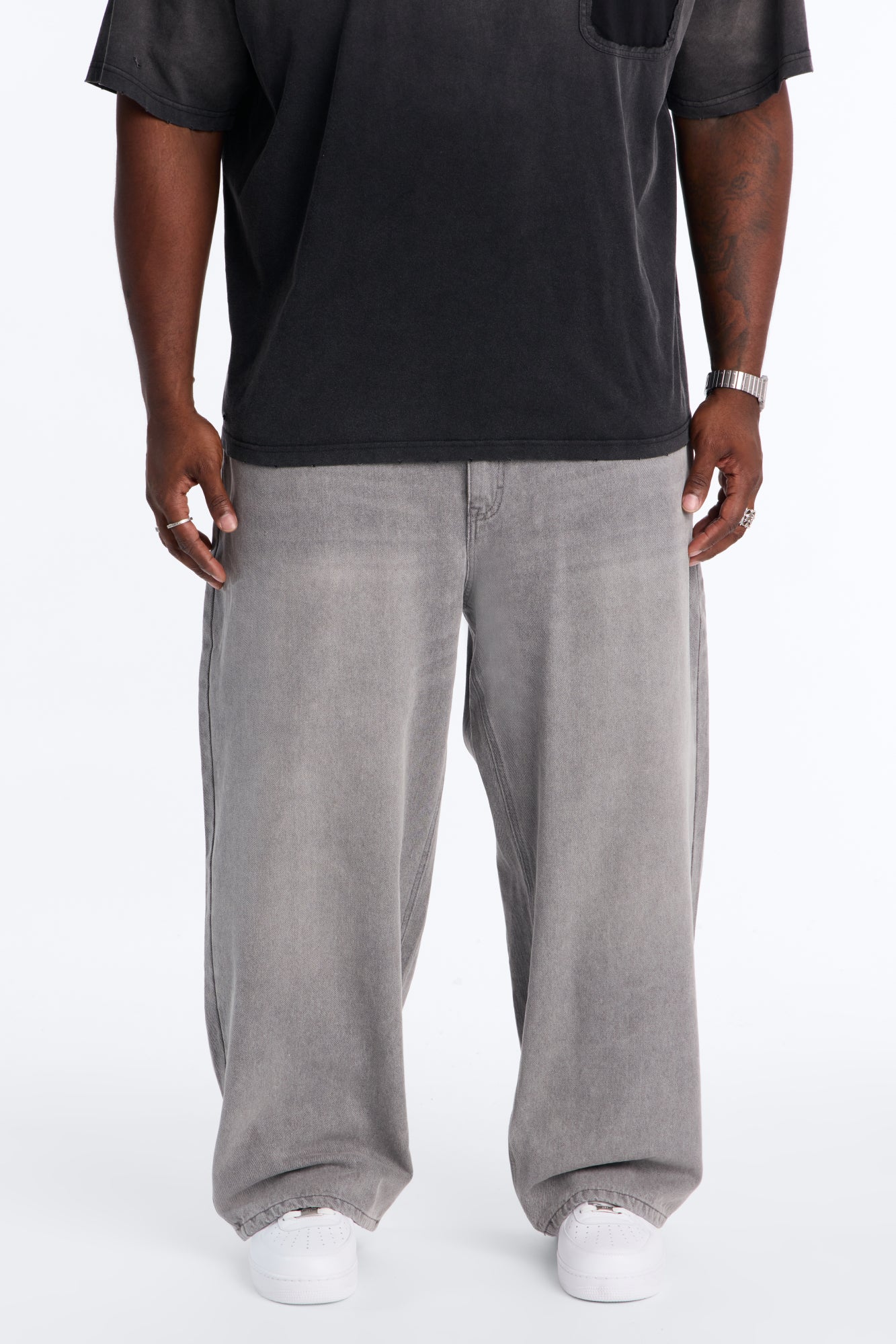 Essential Baggy Rigid Jean - Dark Grey