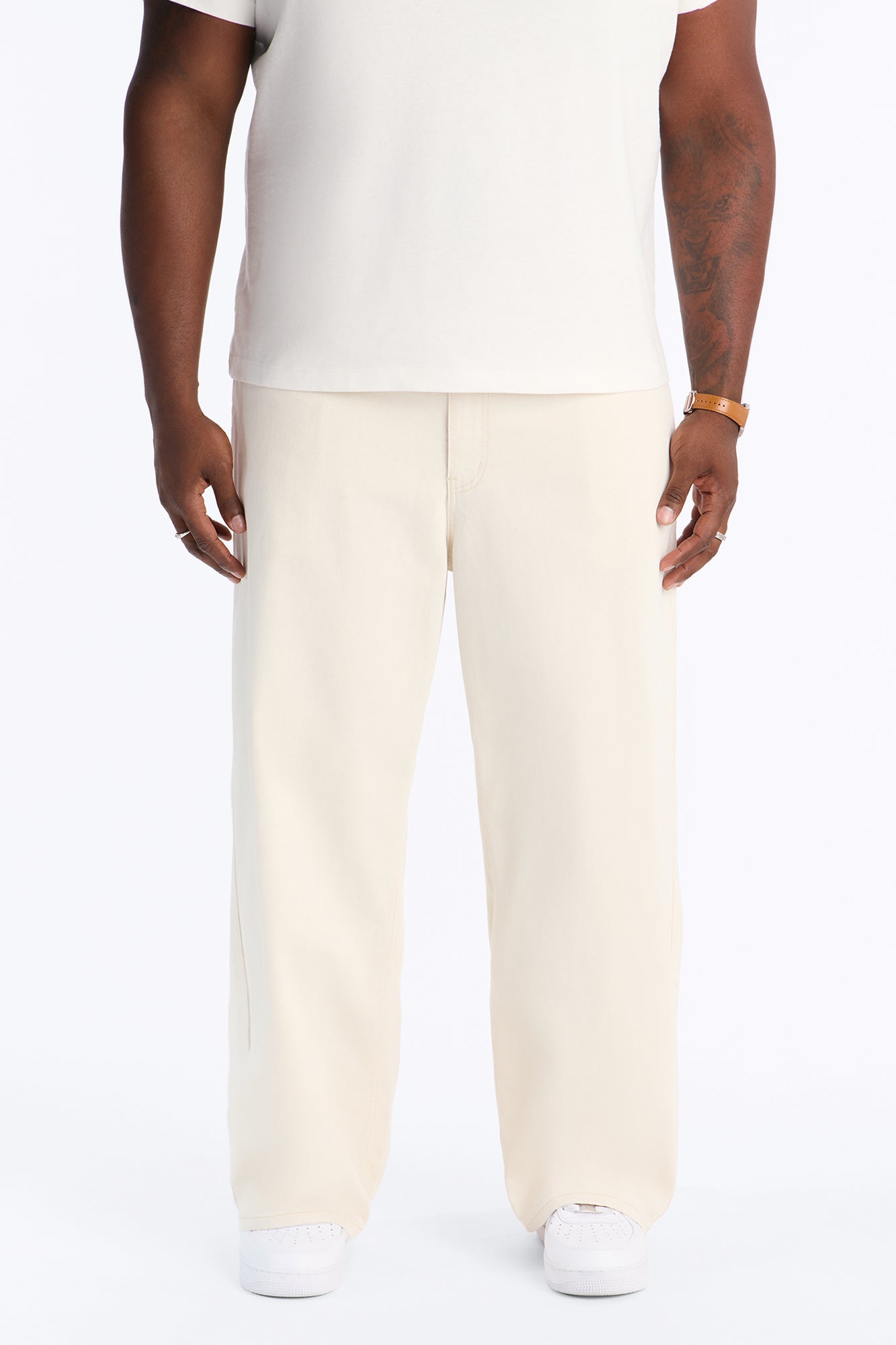 Everyday Hemp Baggy Jean - Cream