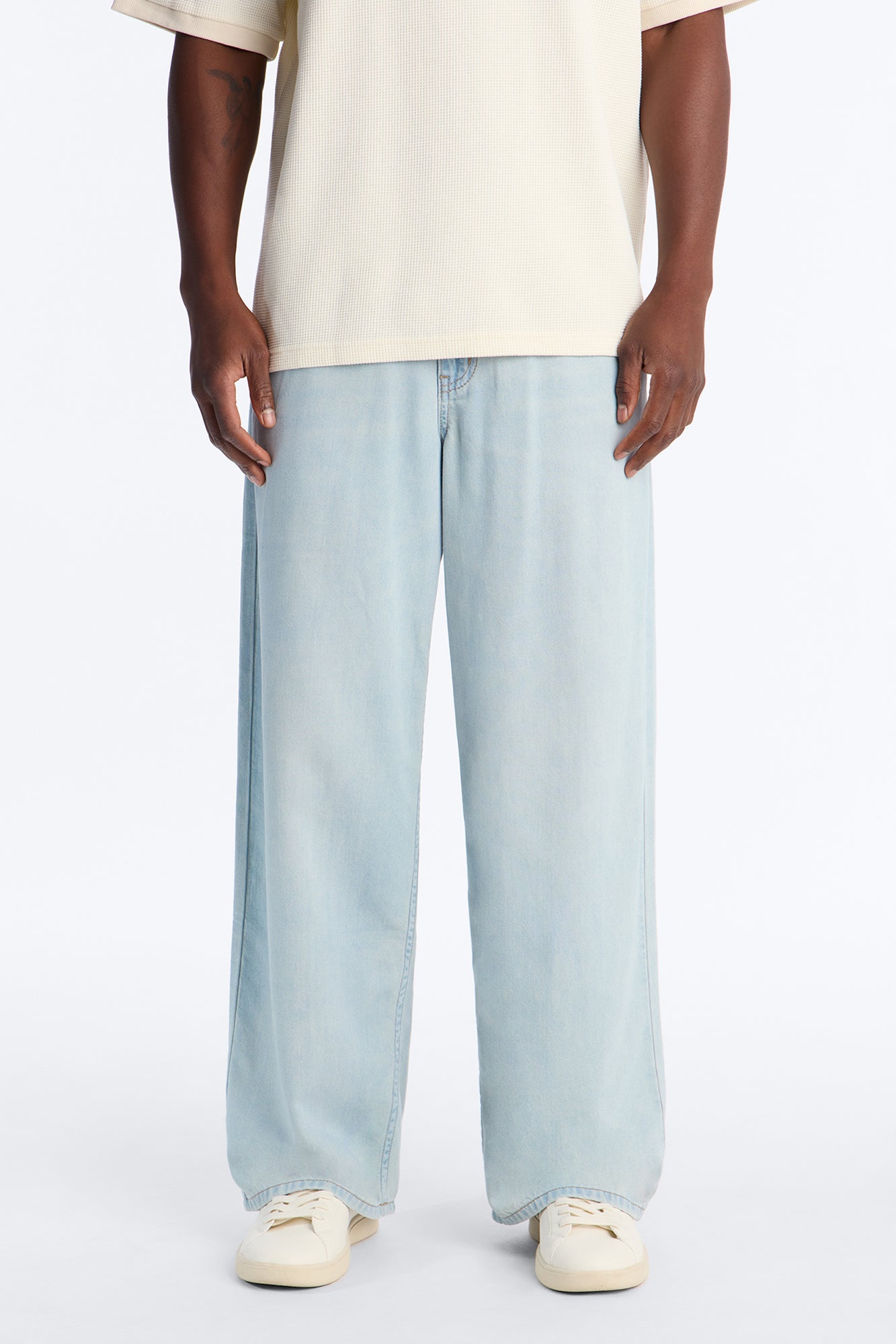 Everyday Hemp Baggy Jean - Light Blue Wash