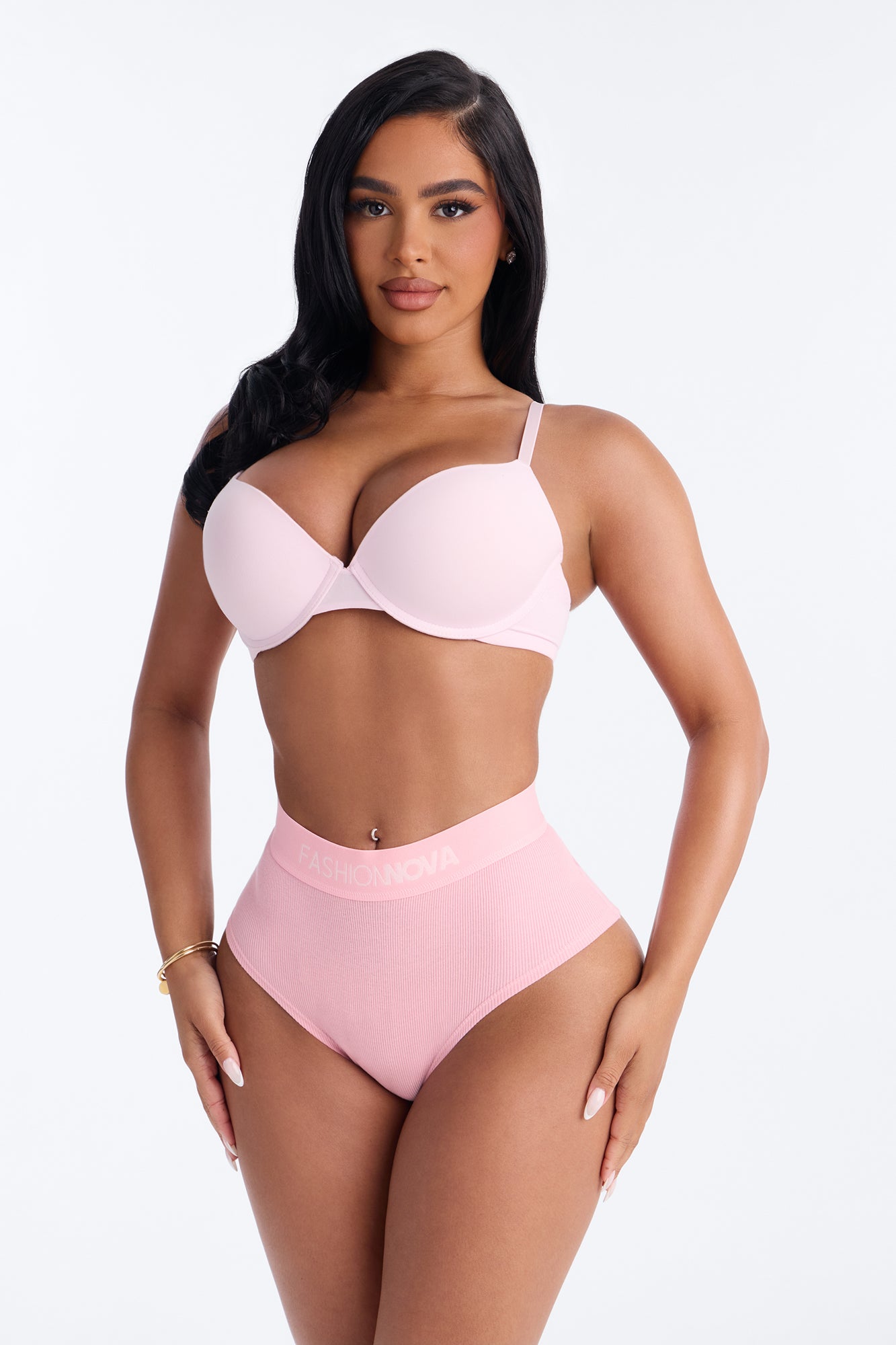 FN Mood Cotton Ribbed Full Coverage Hipster - Light Pink