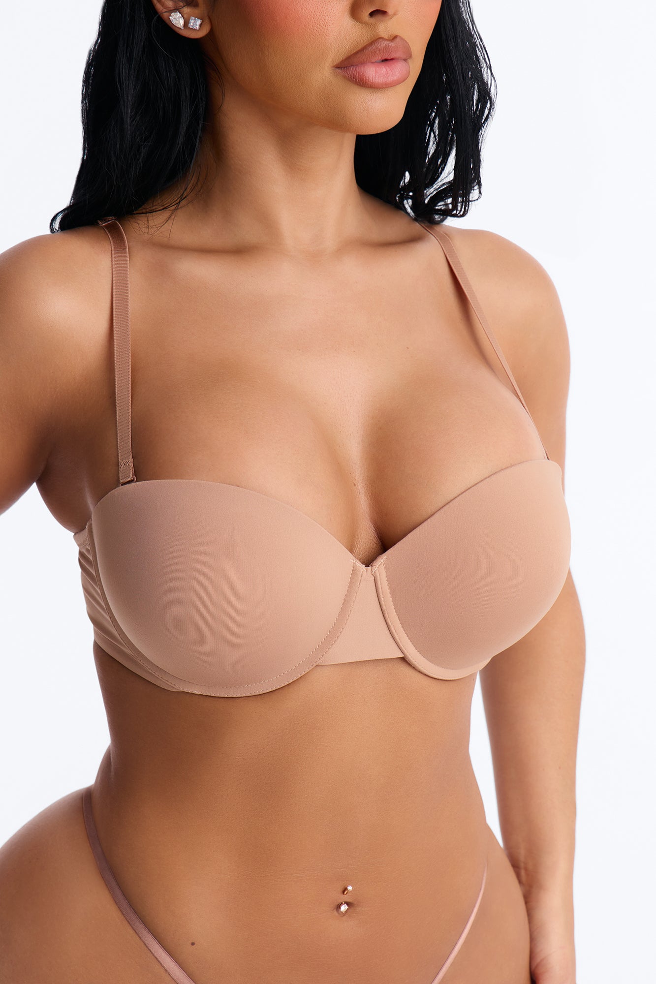 Flexible Fit Extreme Strapless Mulitway Push Up Bra - Mocha