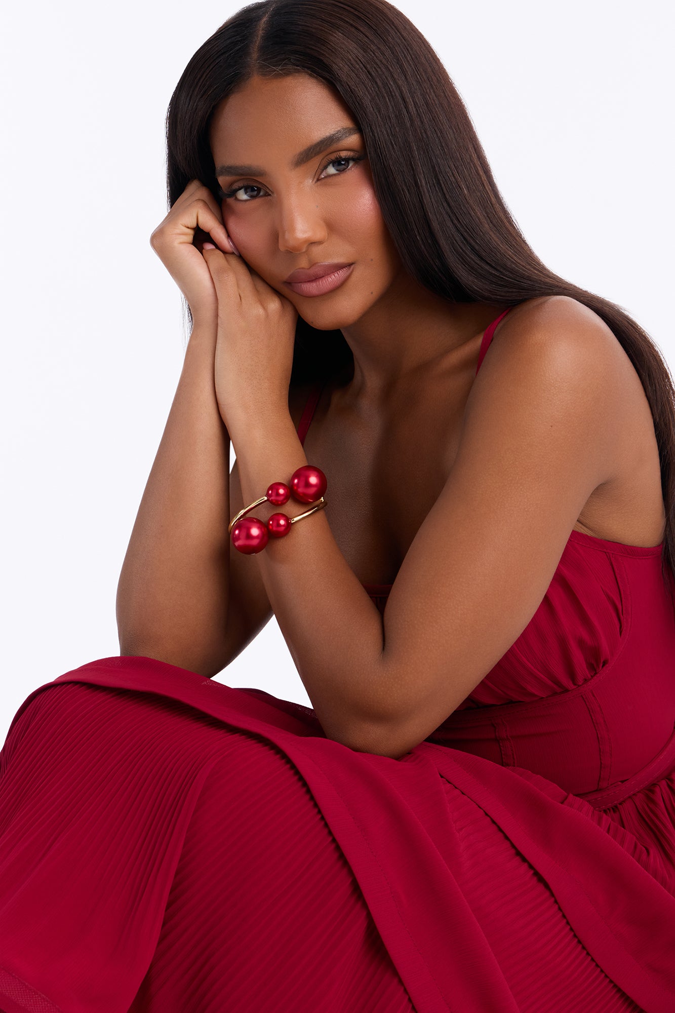 Opaline Bracelet - Burgundy/combo