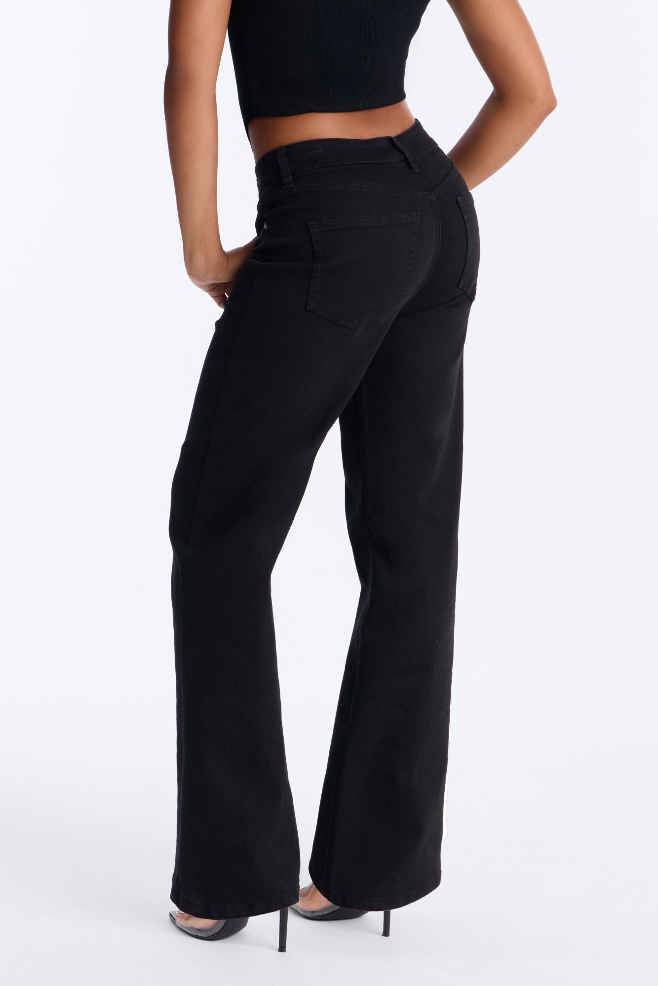 Petite Simply Basic Stretch Straight Jeans - Black