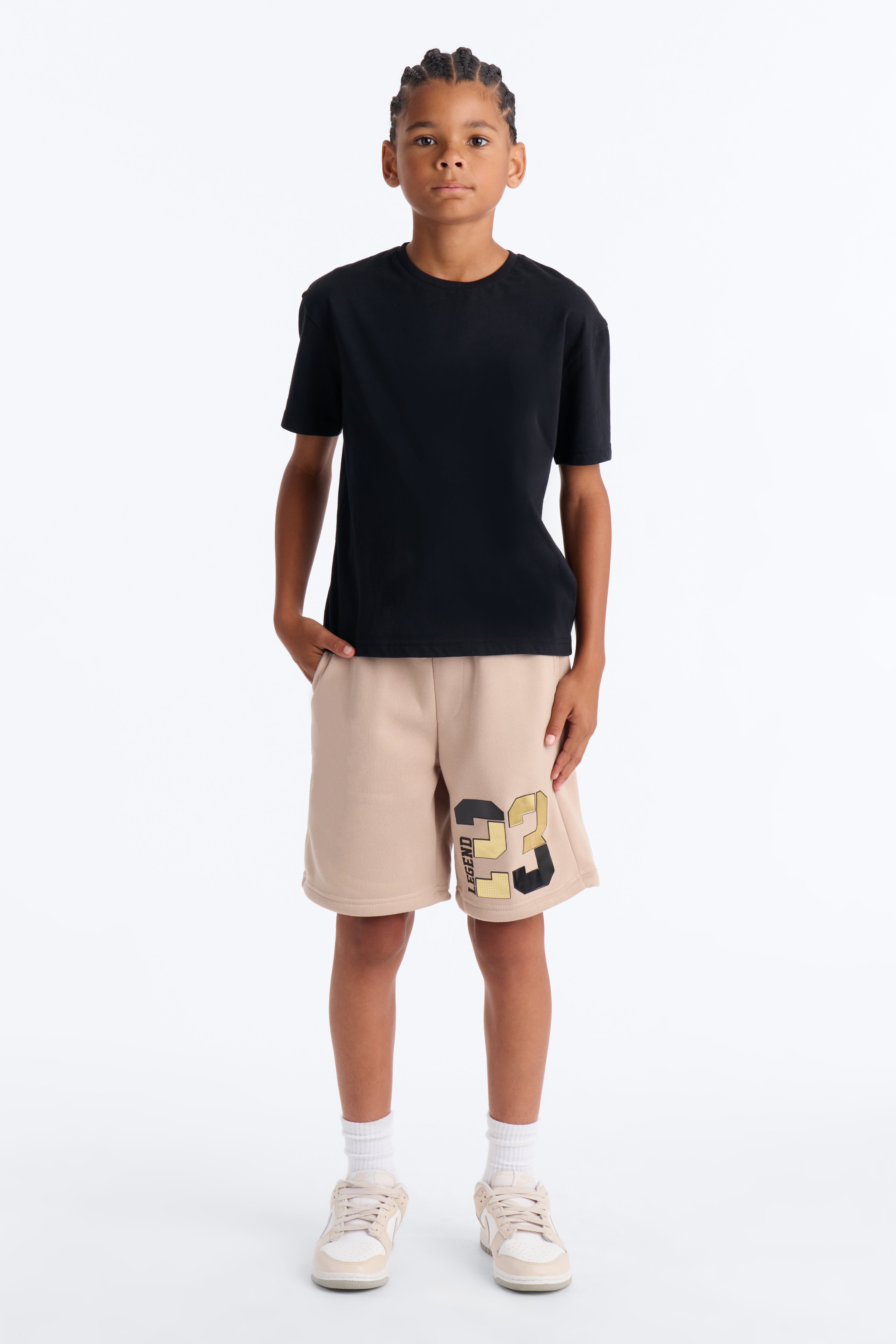Mini Making Moves 23 Fleece Shorts - Cream