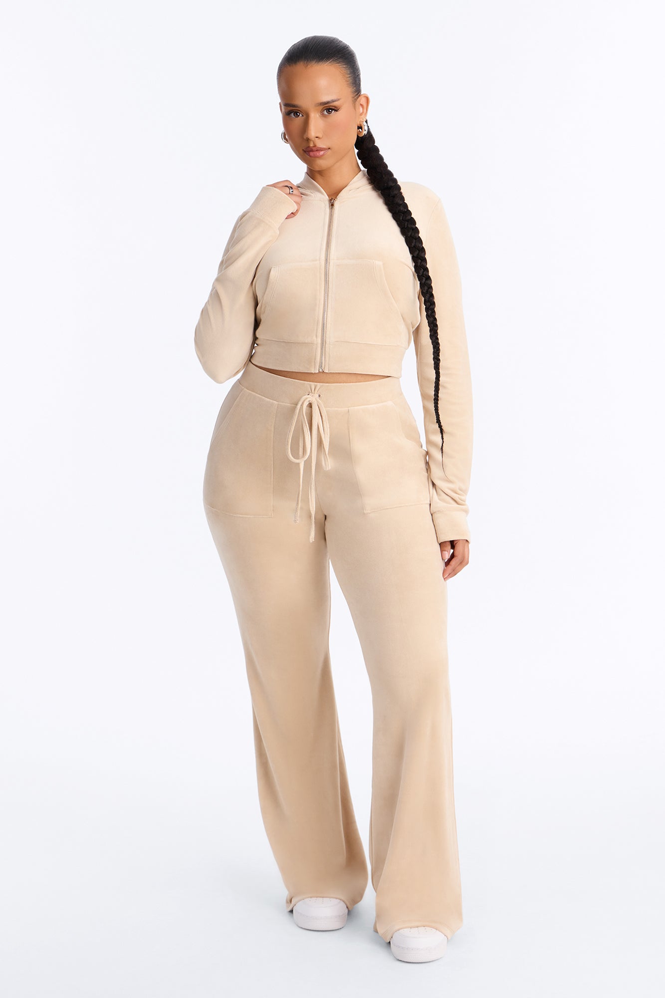 My Go To Velour Pant Set - Taupe