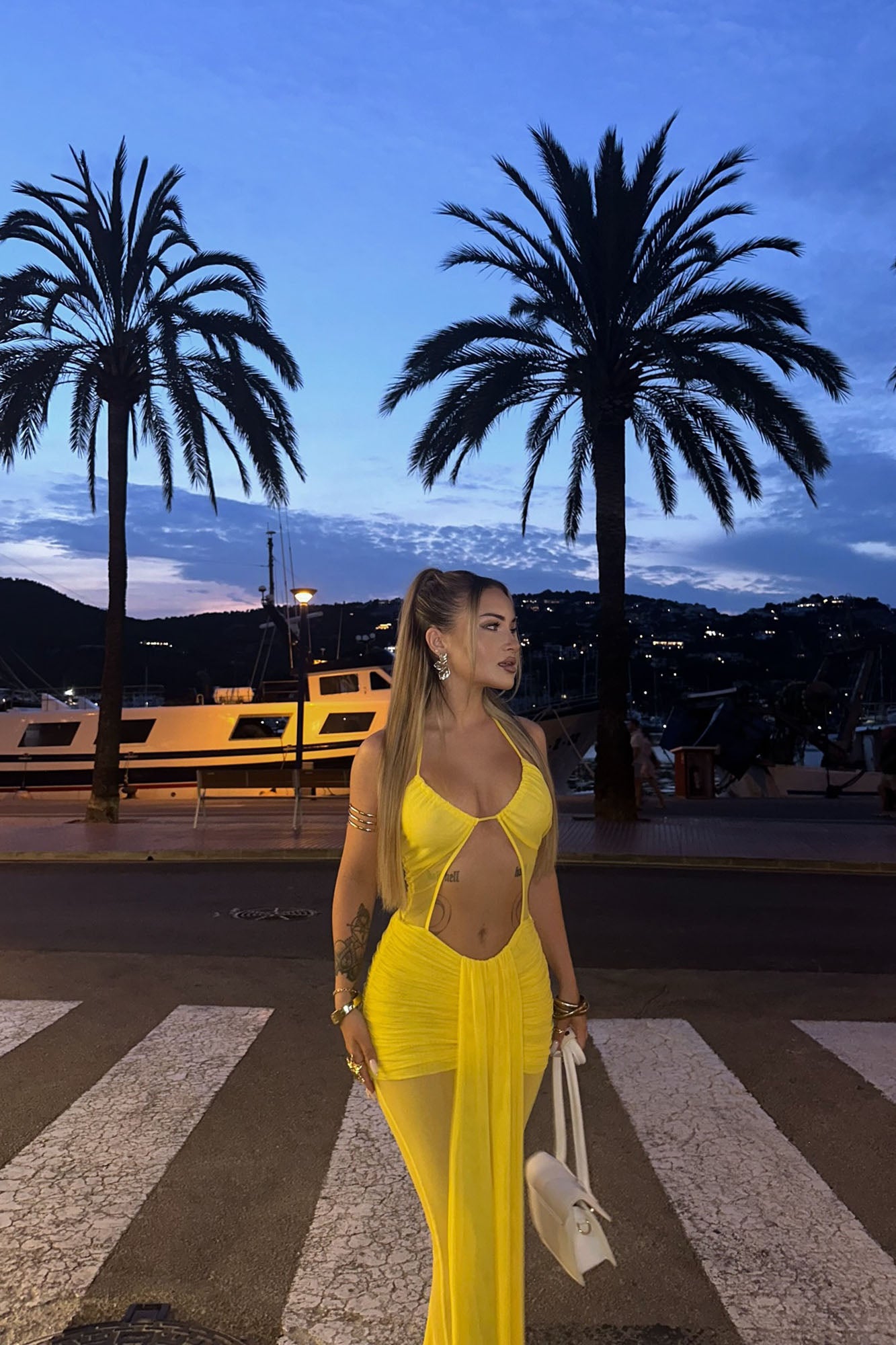 Bronze Horizon Mesh Jumpsuit - Yellow