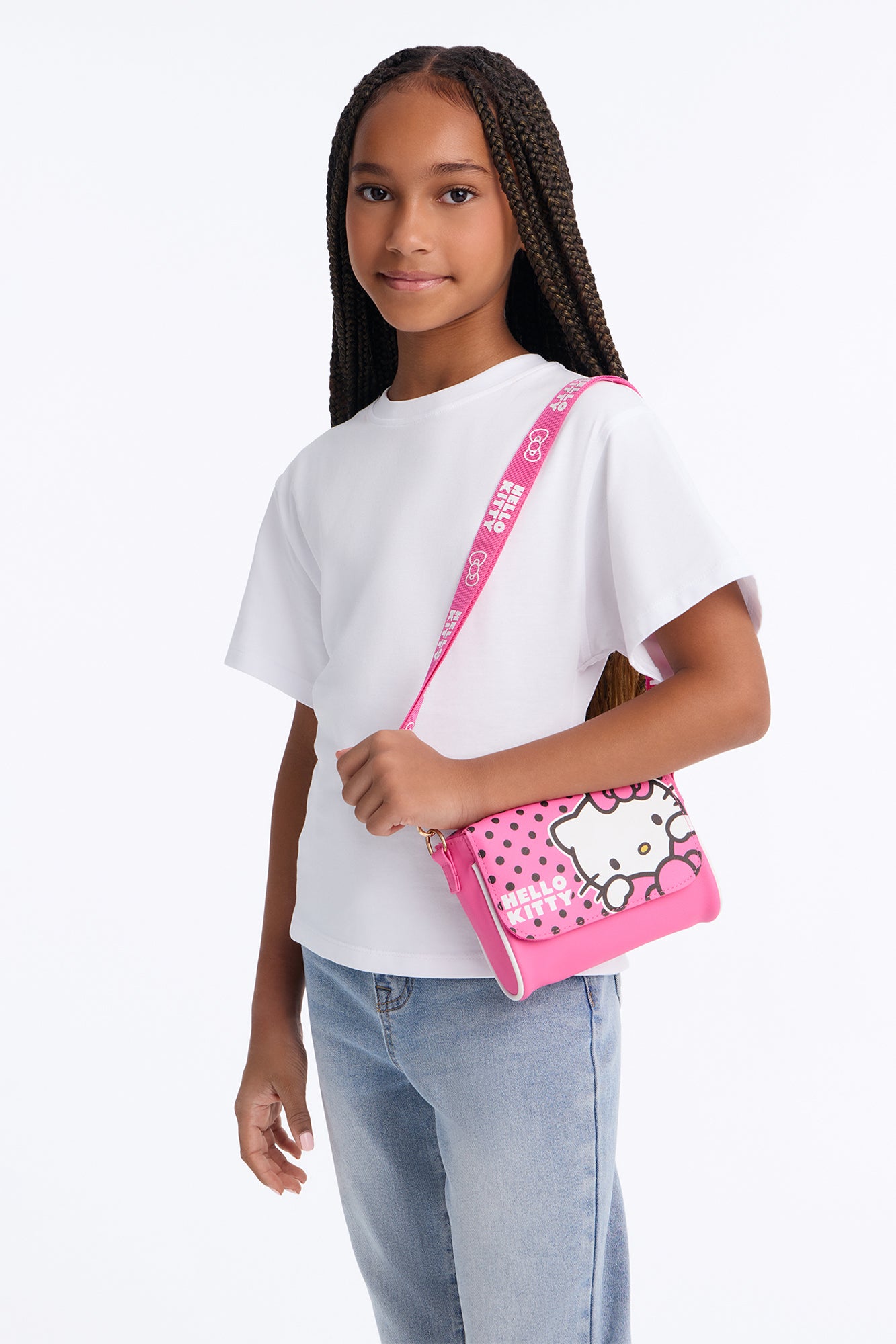 Mini Hello Kitty Polka Dot Princess Crossbody Bag - Pink