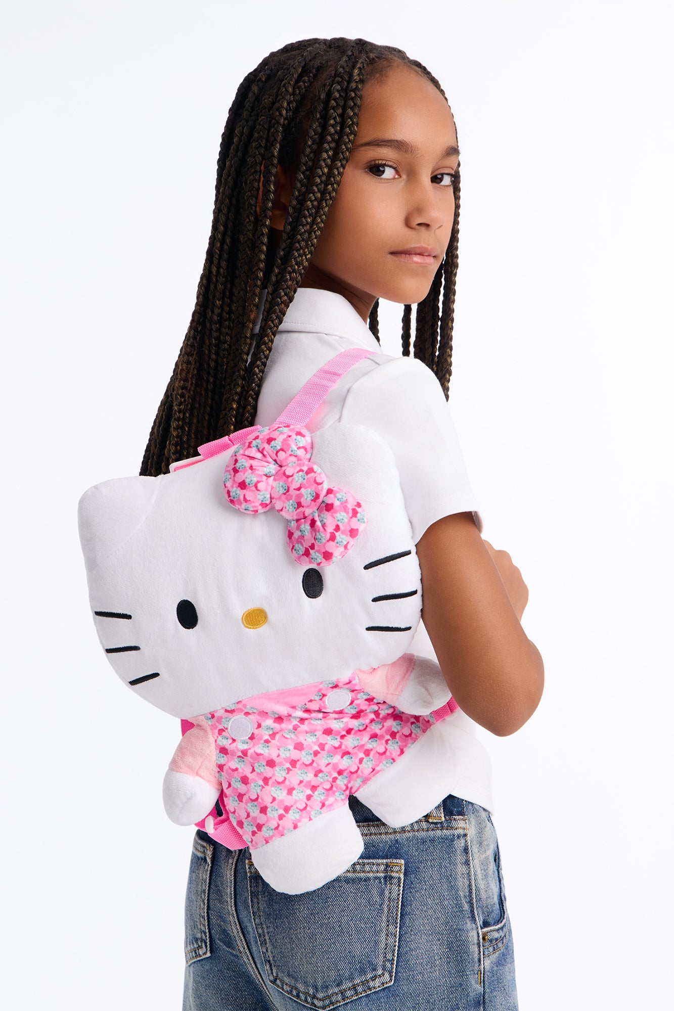 Mini Hello Kitty Cutie On The Go Plush Backpack - White/combo
