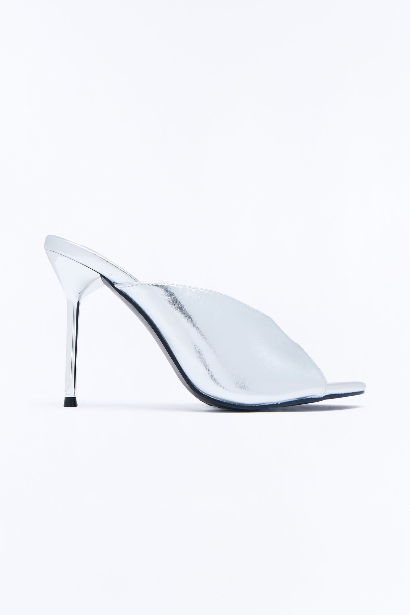 Shine Factor Metallic Heels - Silver