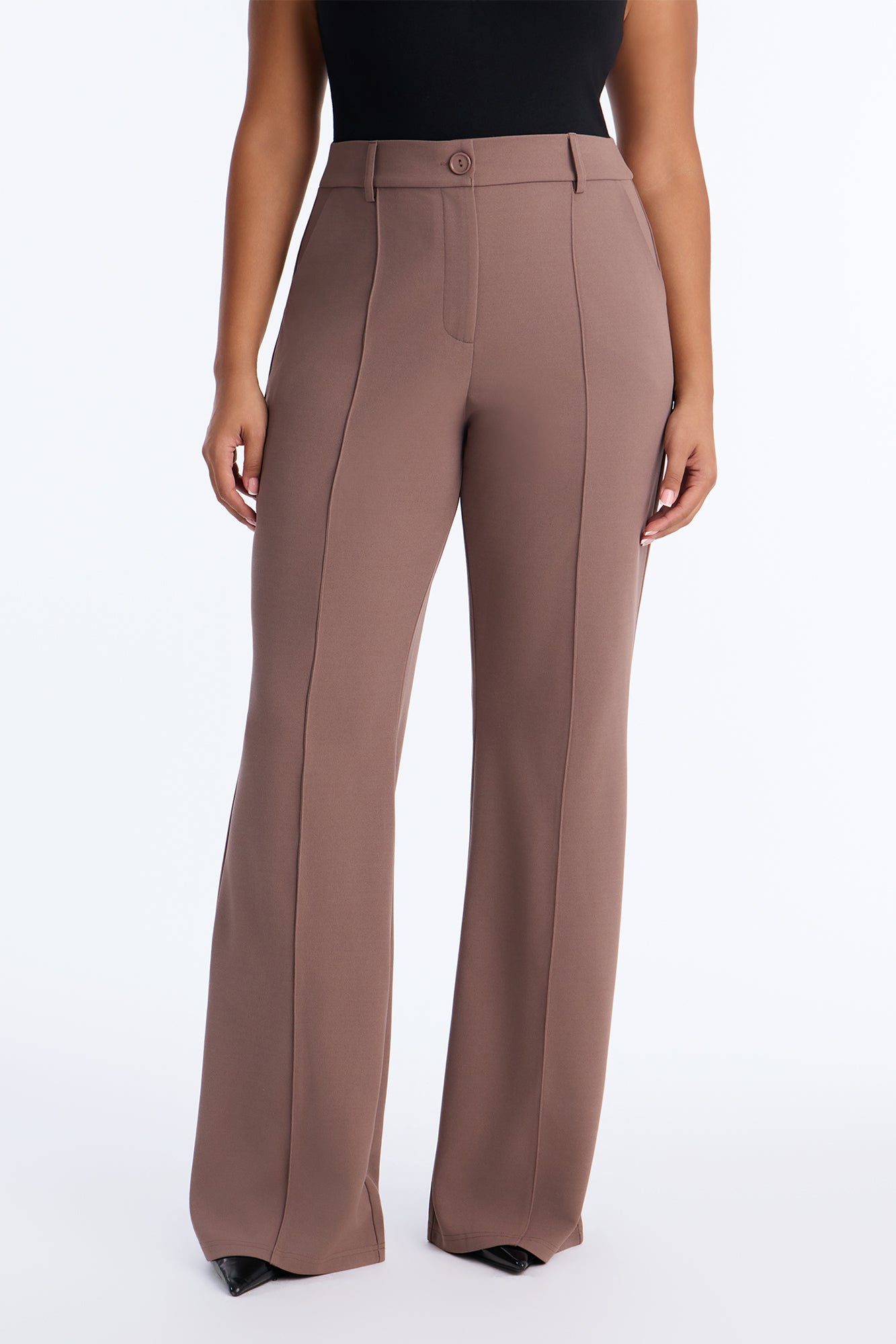 Tall Heidi Wide Leg Trouser Pant - Caffe