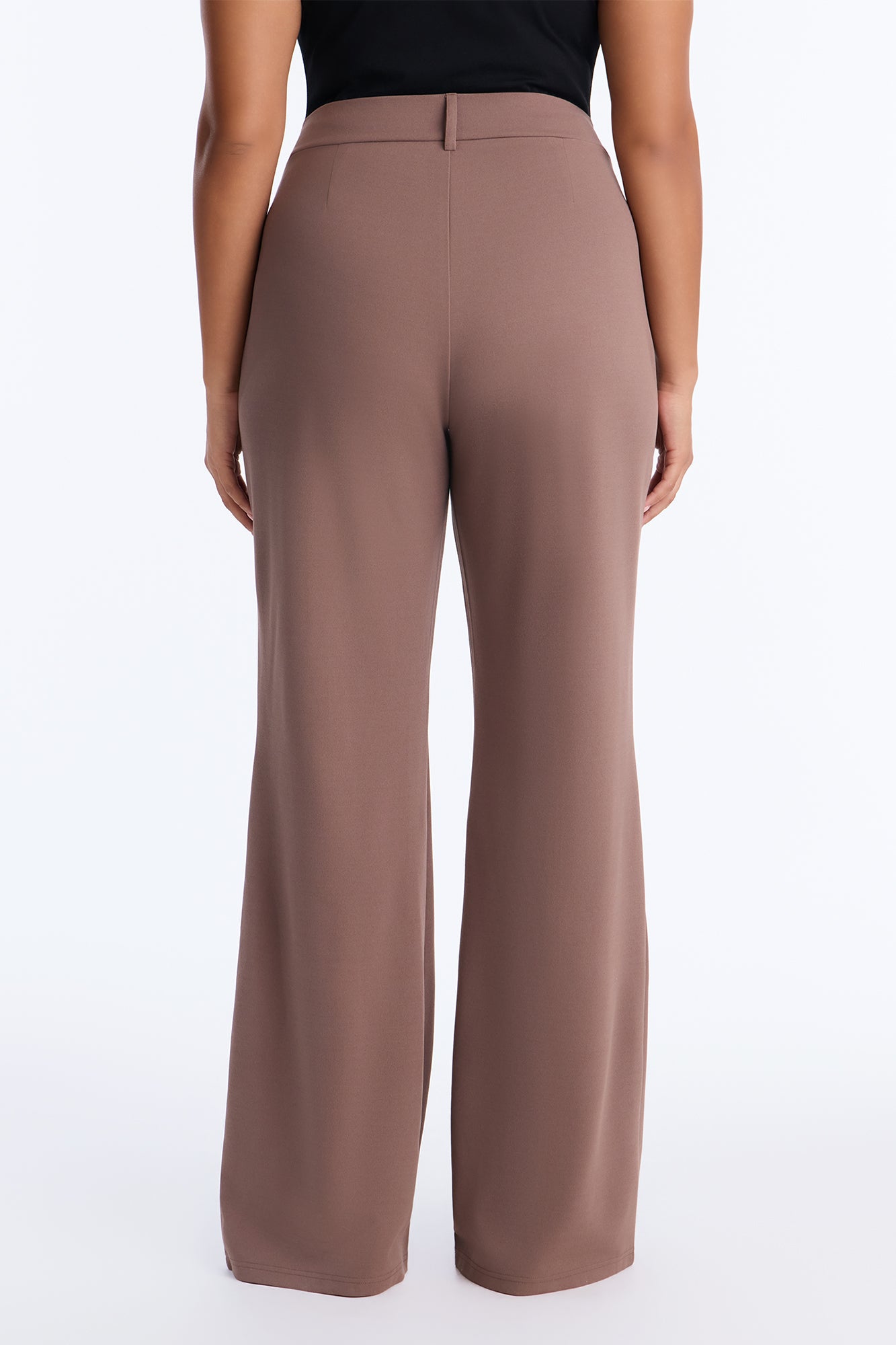 Tall Heidi Wide Leg Trouser Pant - Caffe