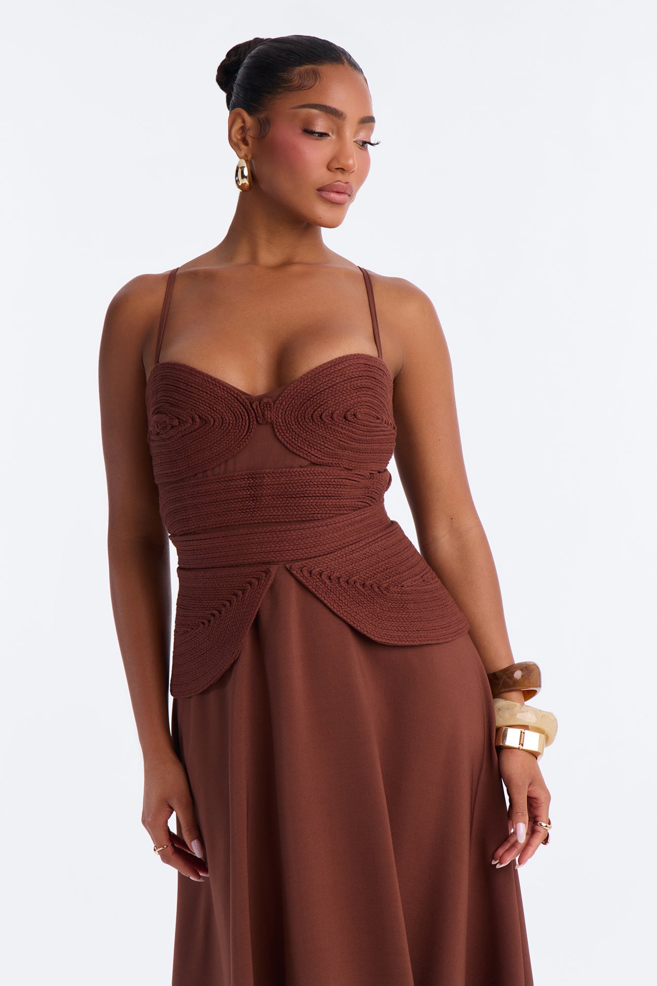 Pretty Energy Flowy Maxi Dress - Chocolate