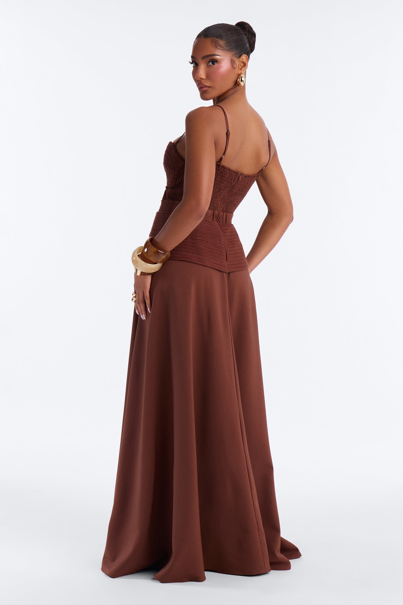 Pretty Energy Flowy Maxi Dress - Chocolate