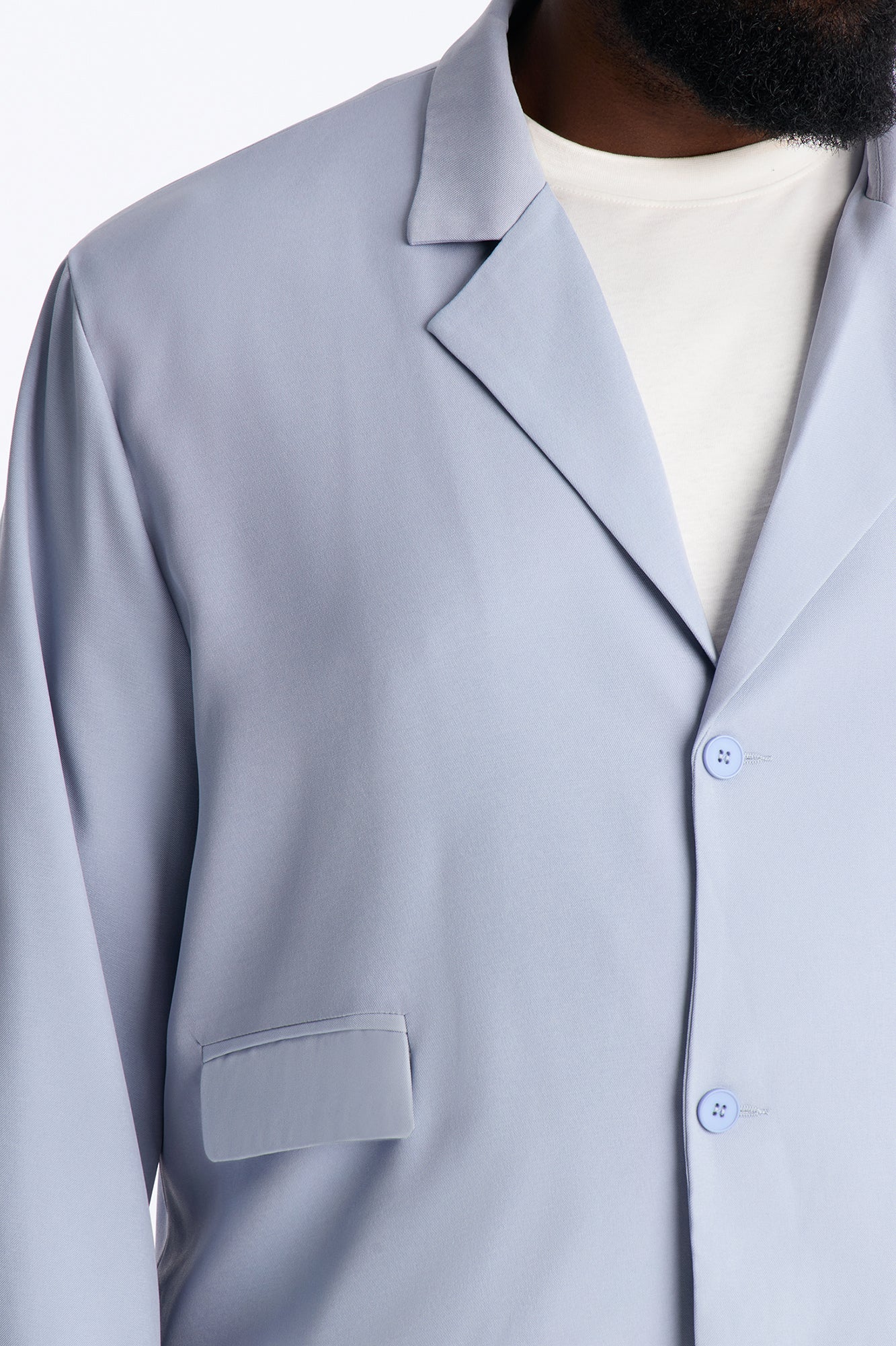 Maison Tailored Belvedere Cropped Blazer - Light Blue