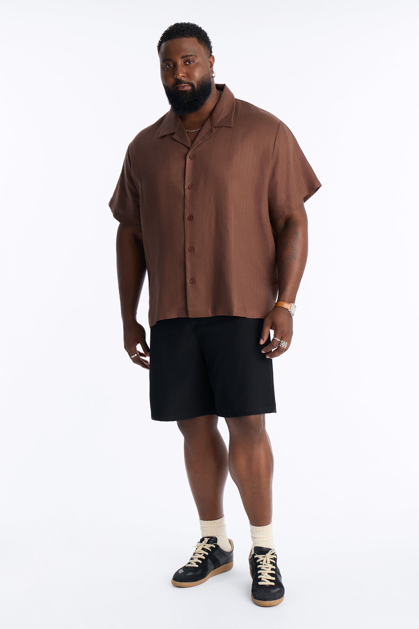 Maison Tailored Belvedere Slim Short - Black