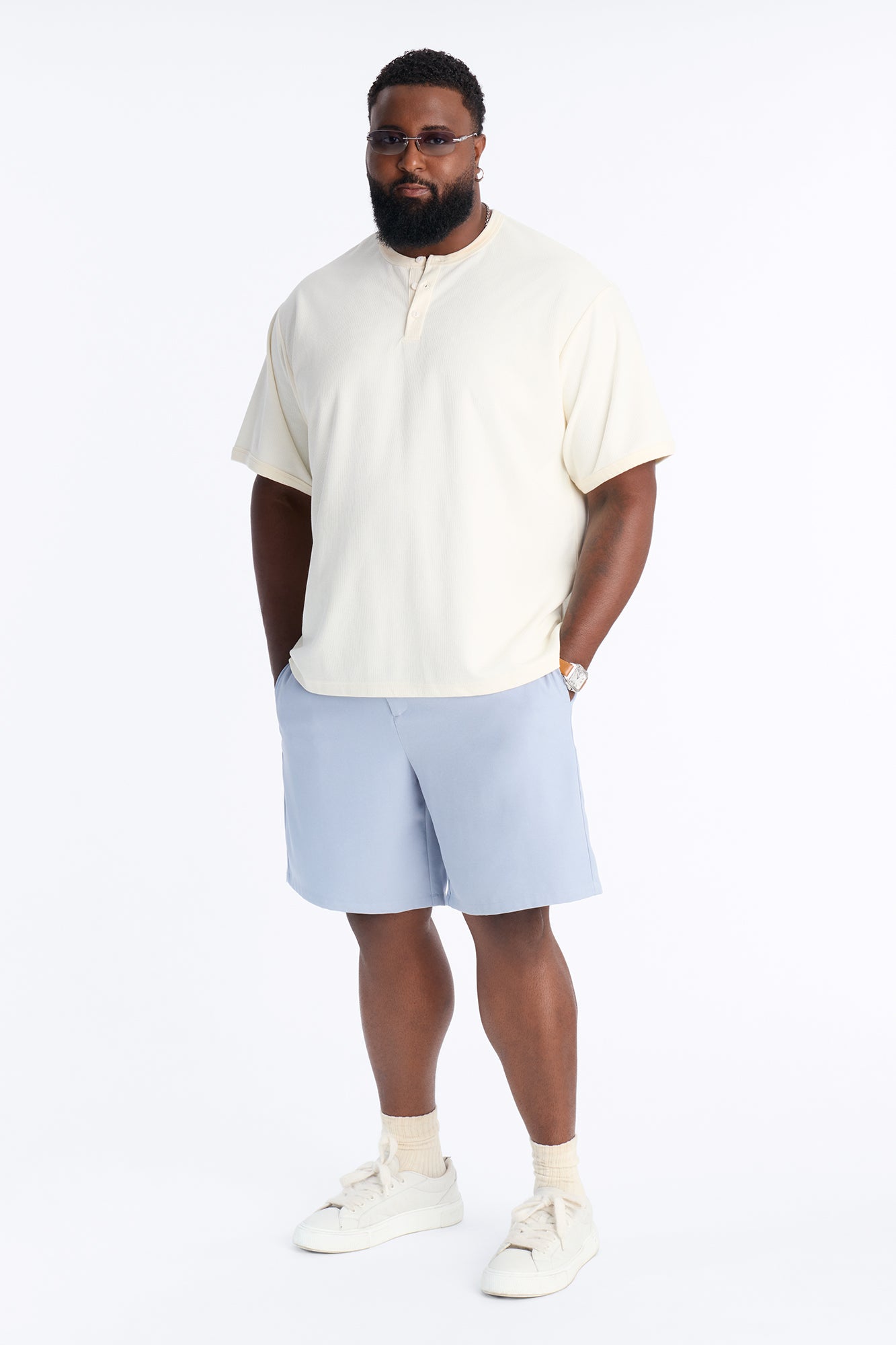 Maison Tailored Belvedere Slim Short - Light Blue