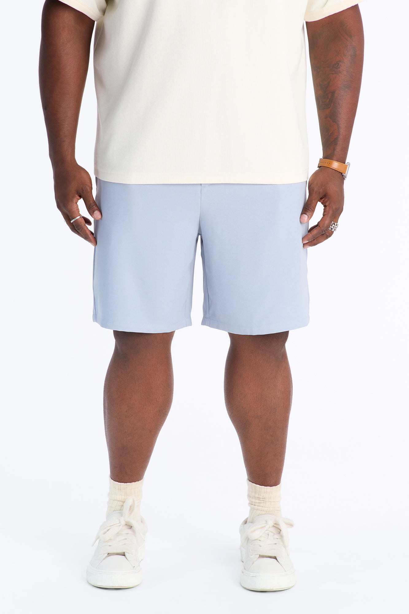 Maison Tailored Belvedere Slim Short - Light Blue