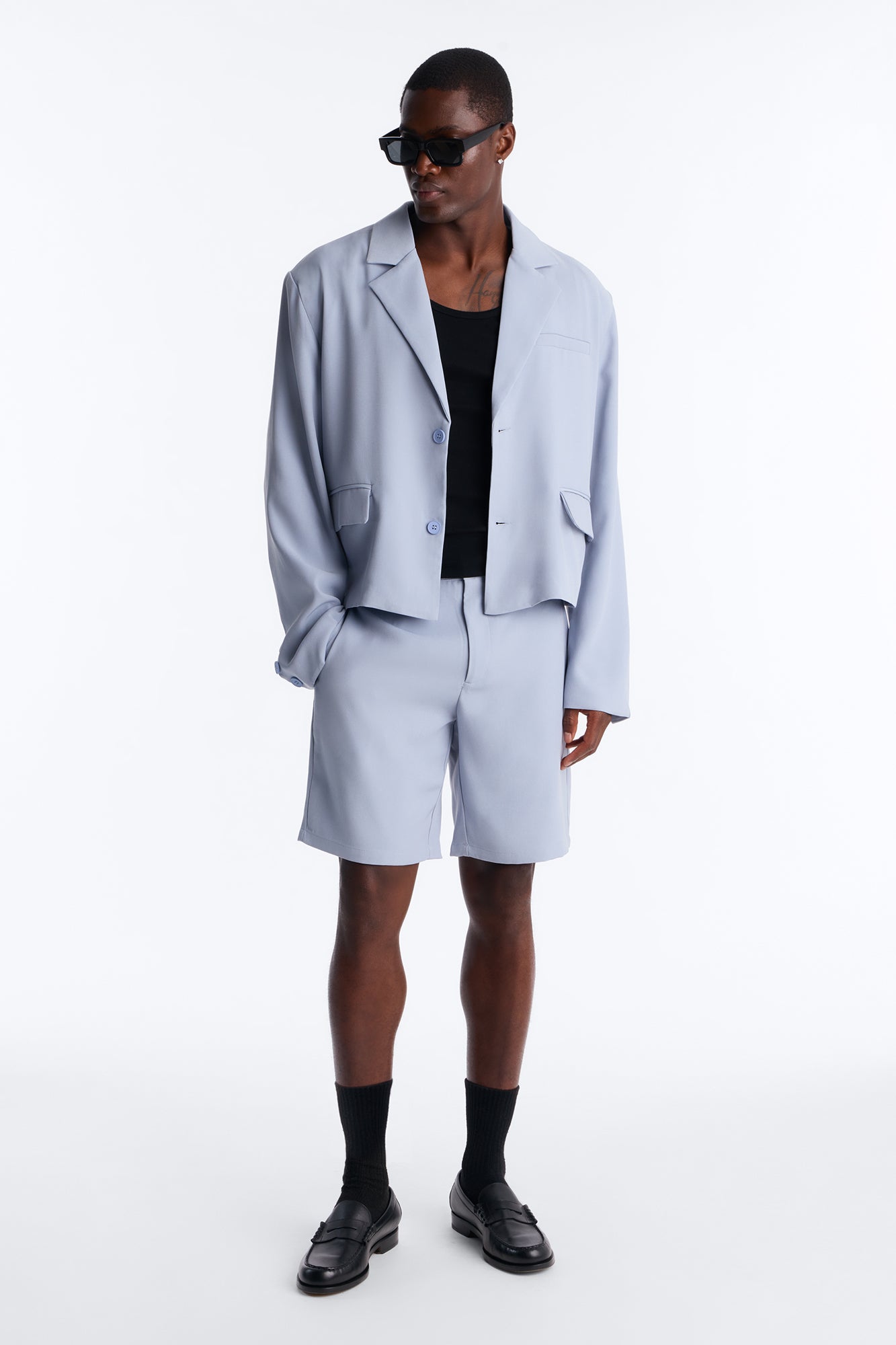 Maison Tailored Belvedere Slim Short - Light Blue