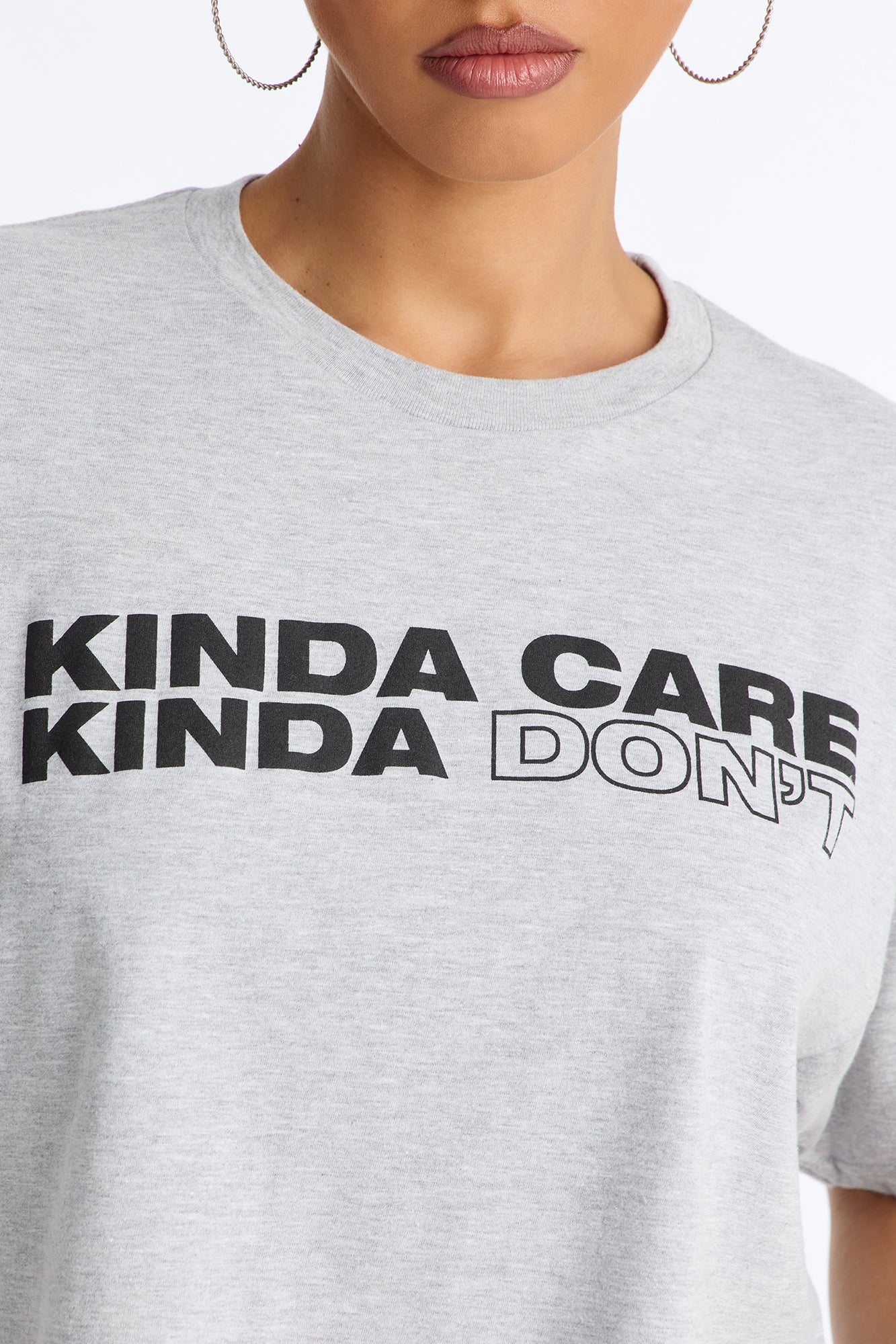 Mixed Signals Oversized Tee - Grey