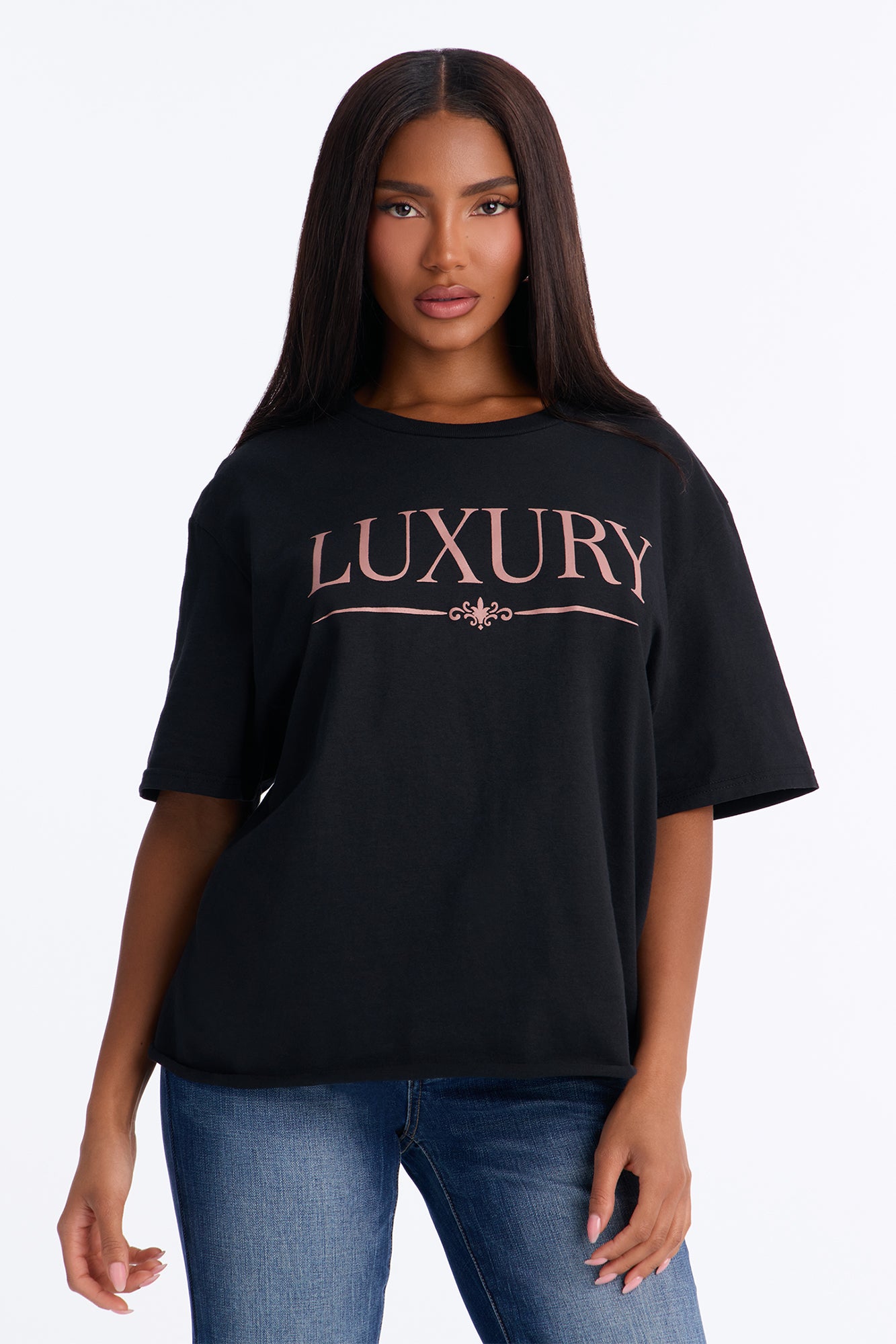 Expensive Taste Washed Oversized Tee - Black