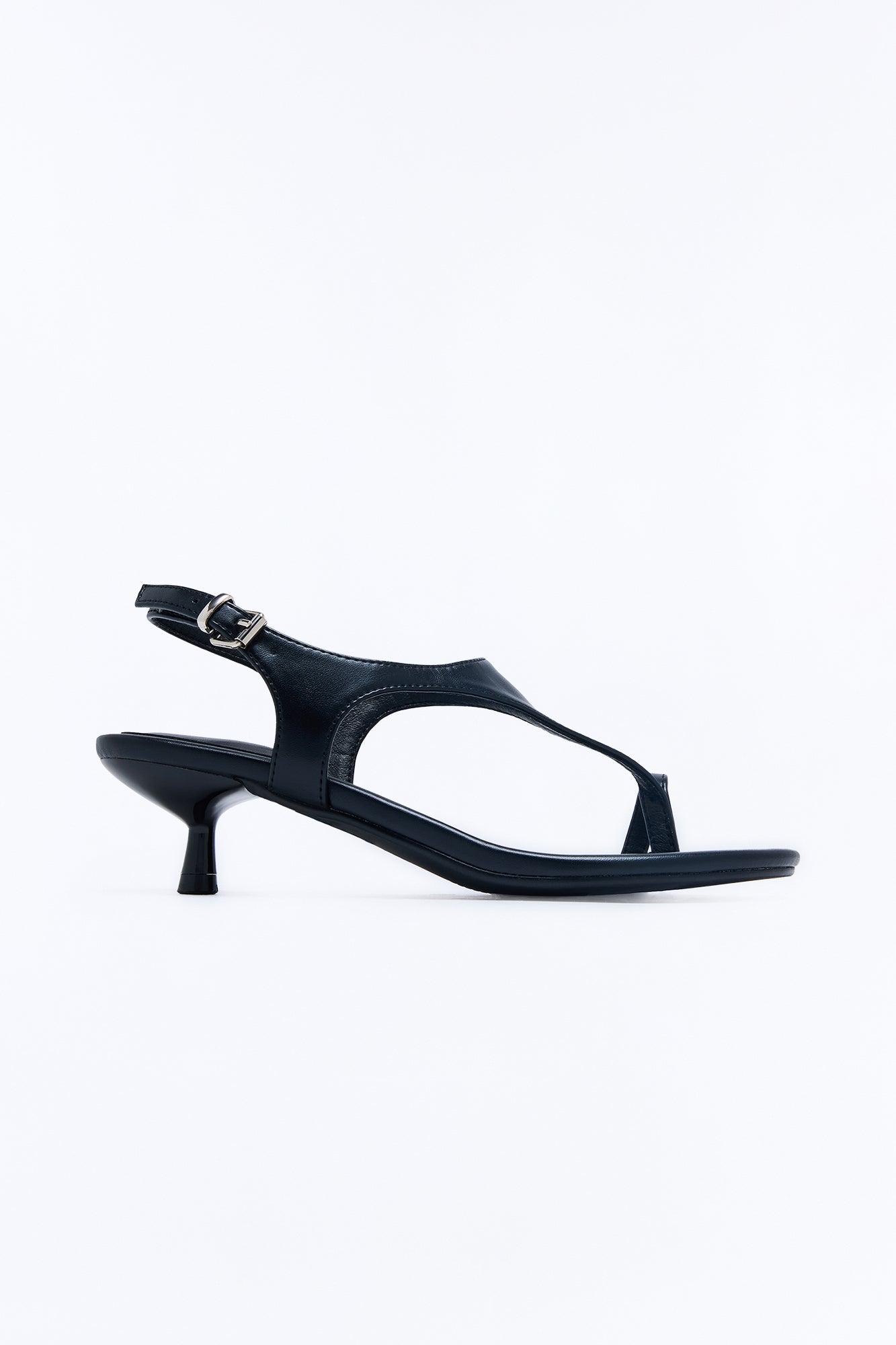 Cobie Toe Ring Kitten Heels - Black