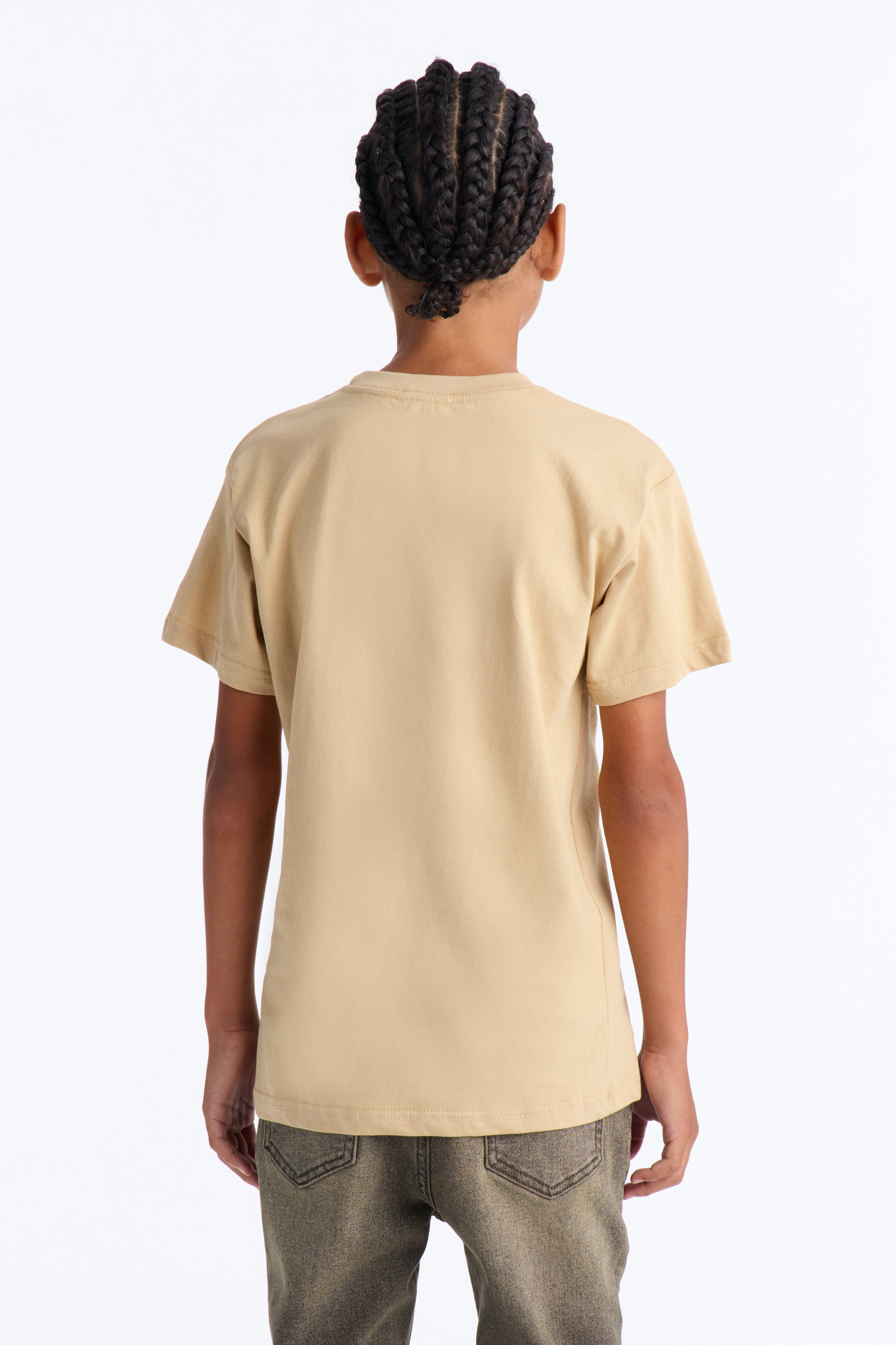 Mini Crowned King Short Sleeve Tee - Sand