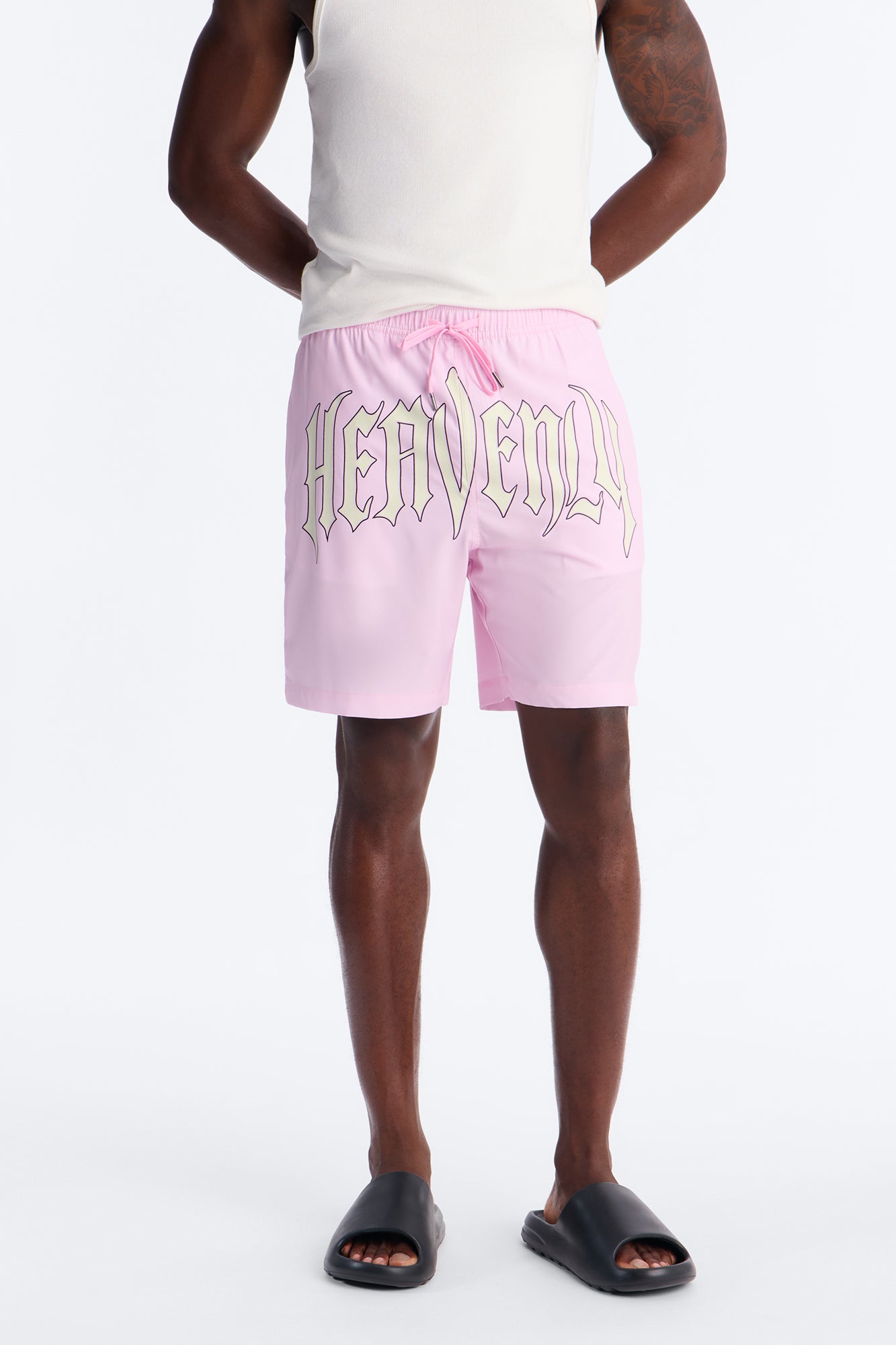 Heavenly Mindset Swim Trunk 7″ - Pink/combo