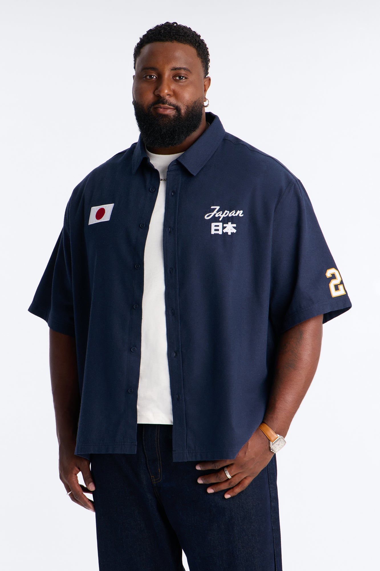 Heritage Japan Button Up Shirt - Navy