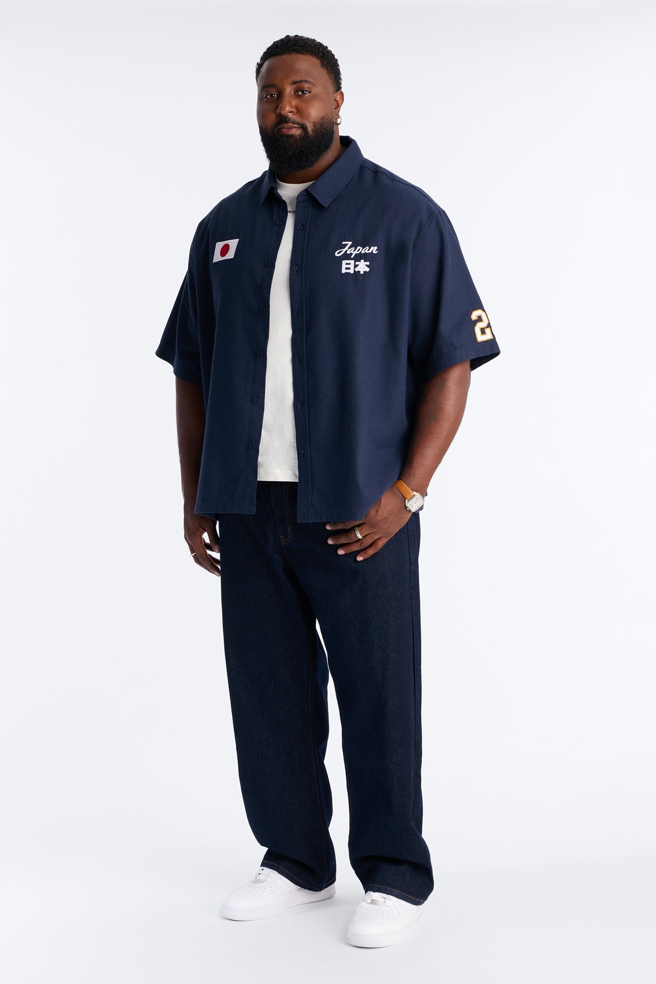 Heritage Japan Button Up Shirt - Navy