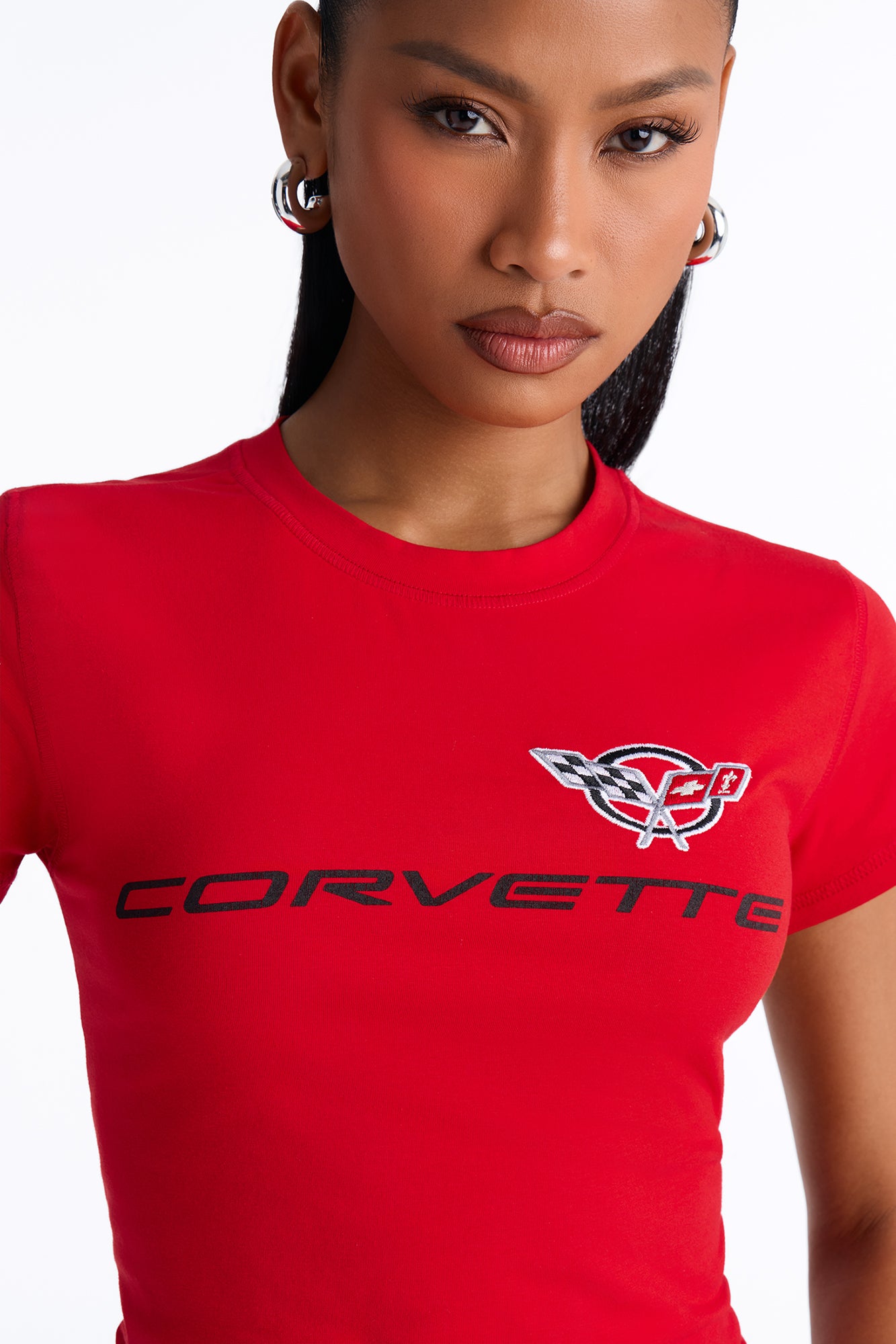 Corvette Classic Baby Tee - Red