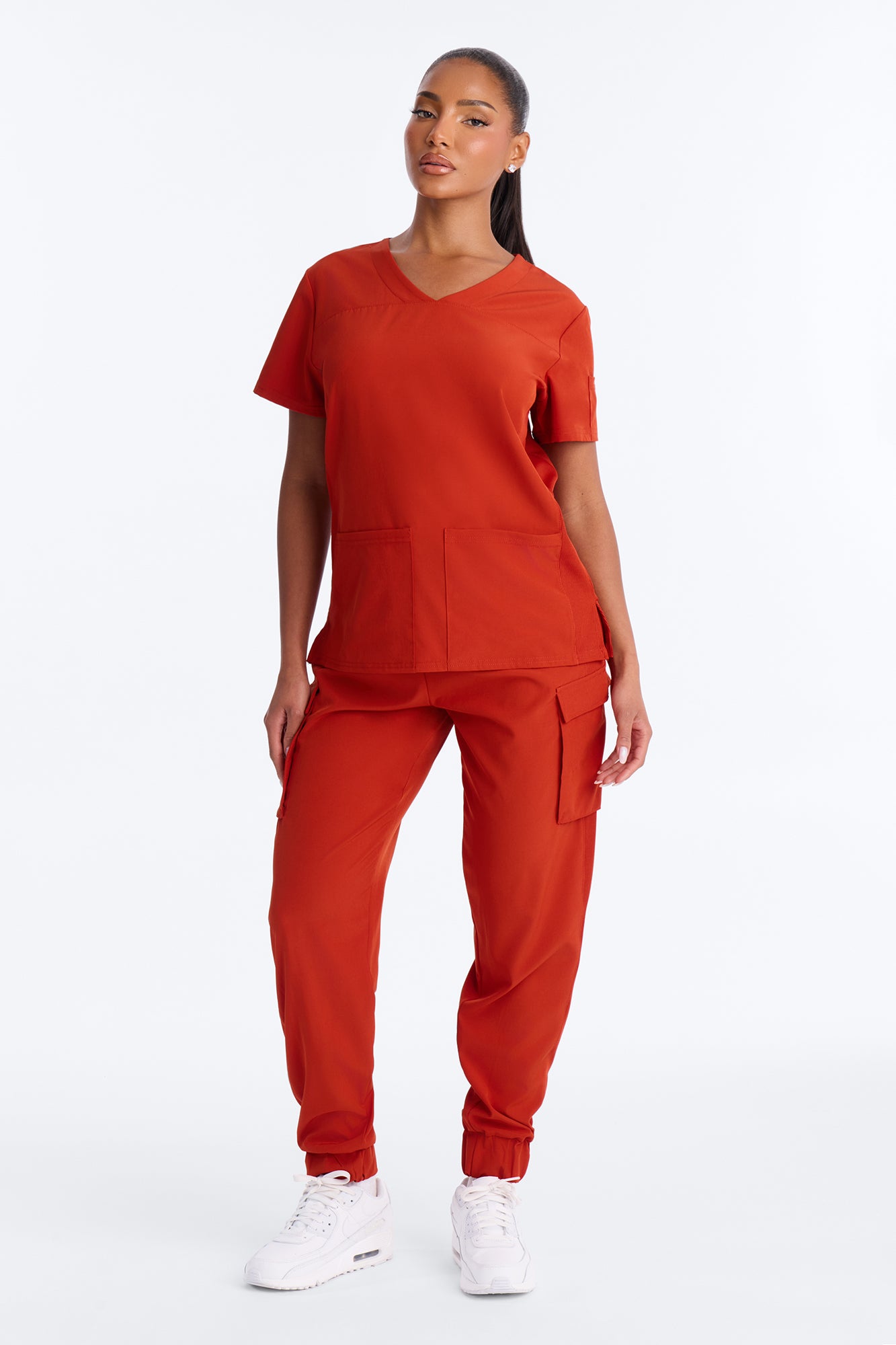 Active Care Uniform Scrub Jogger Set - Rust