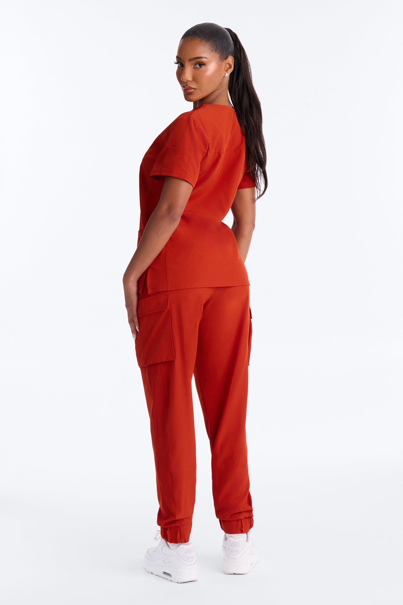 Active Care Uniform Scrub Jogger Set - Rust