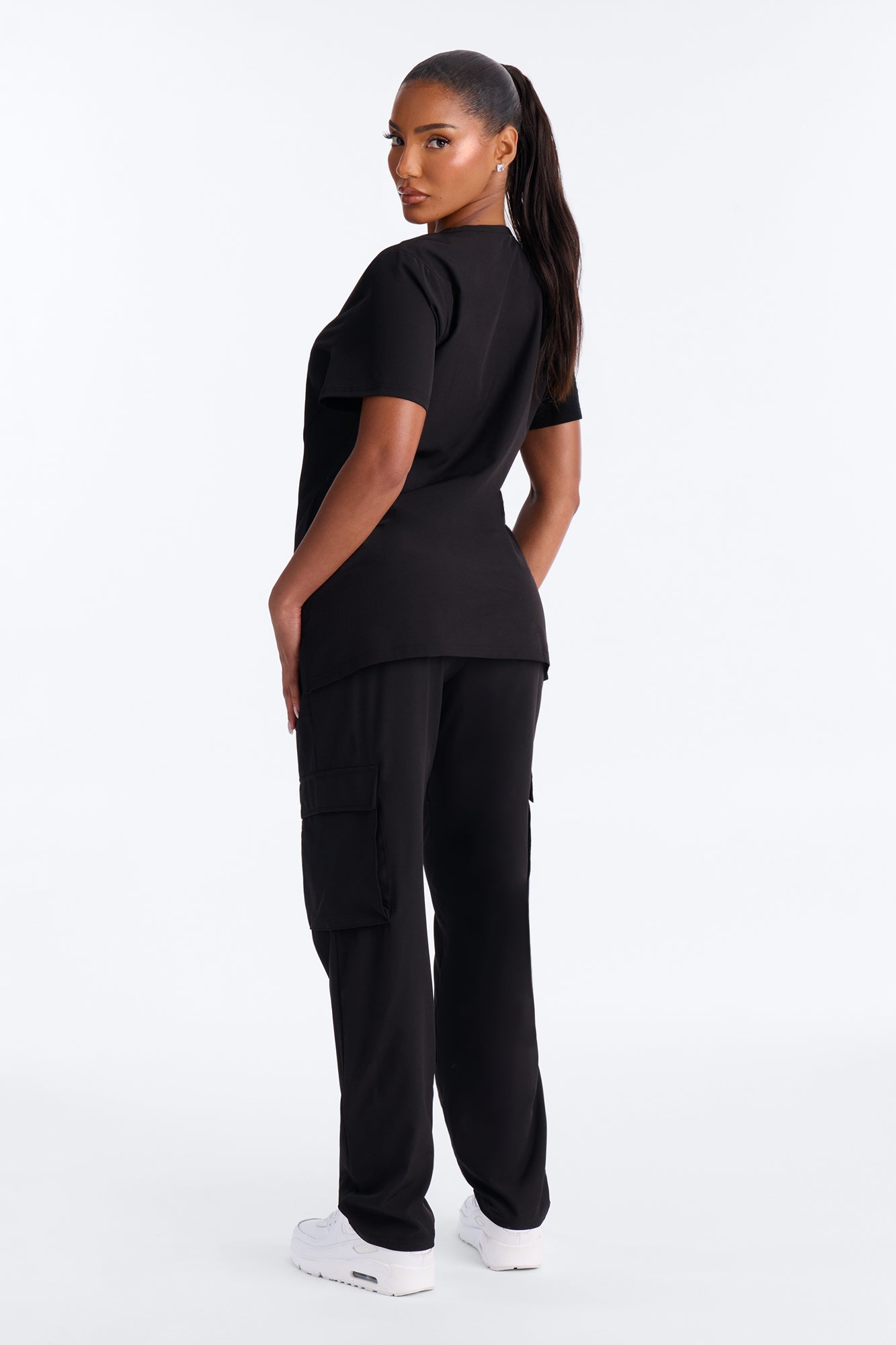 Gentle Care Uniform Scrub Pant Set - Black