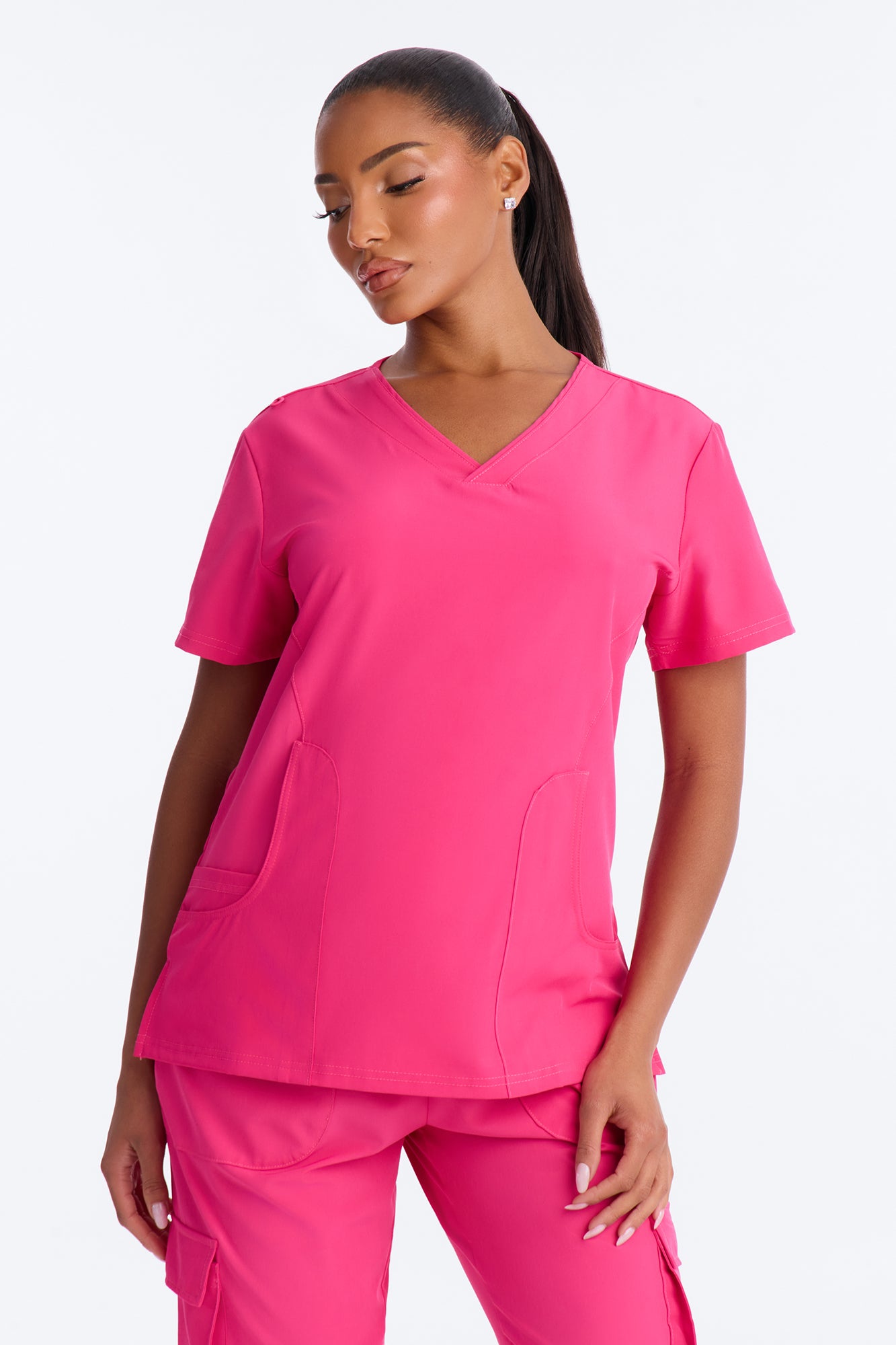 Gentle Care Uniform Scrub Pant Set - Fuchsia