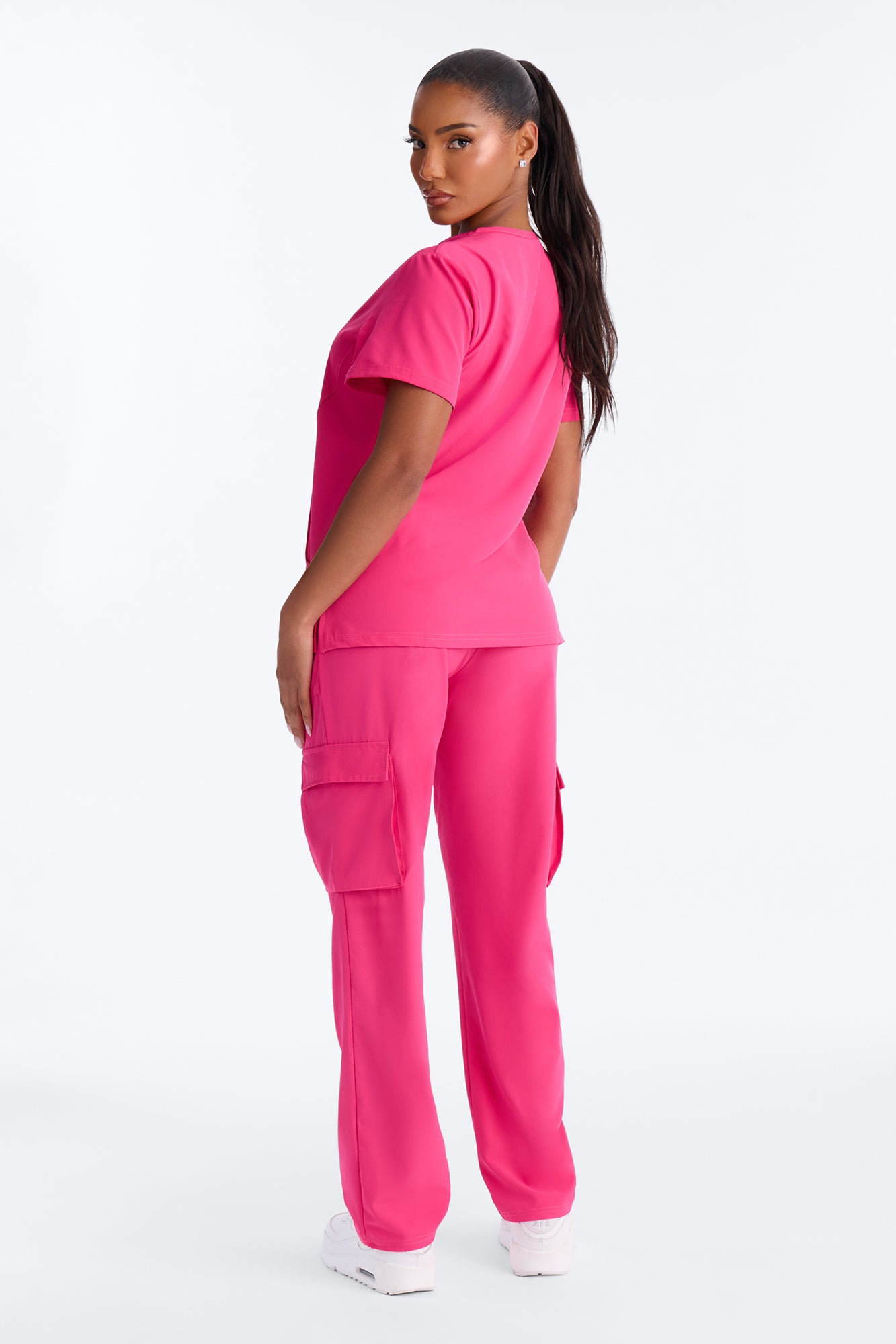 Gentle Care Uniform Scrub Pant Set - Fuchsia